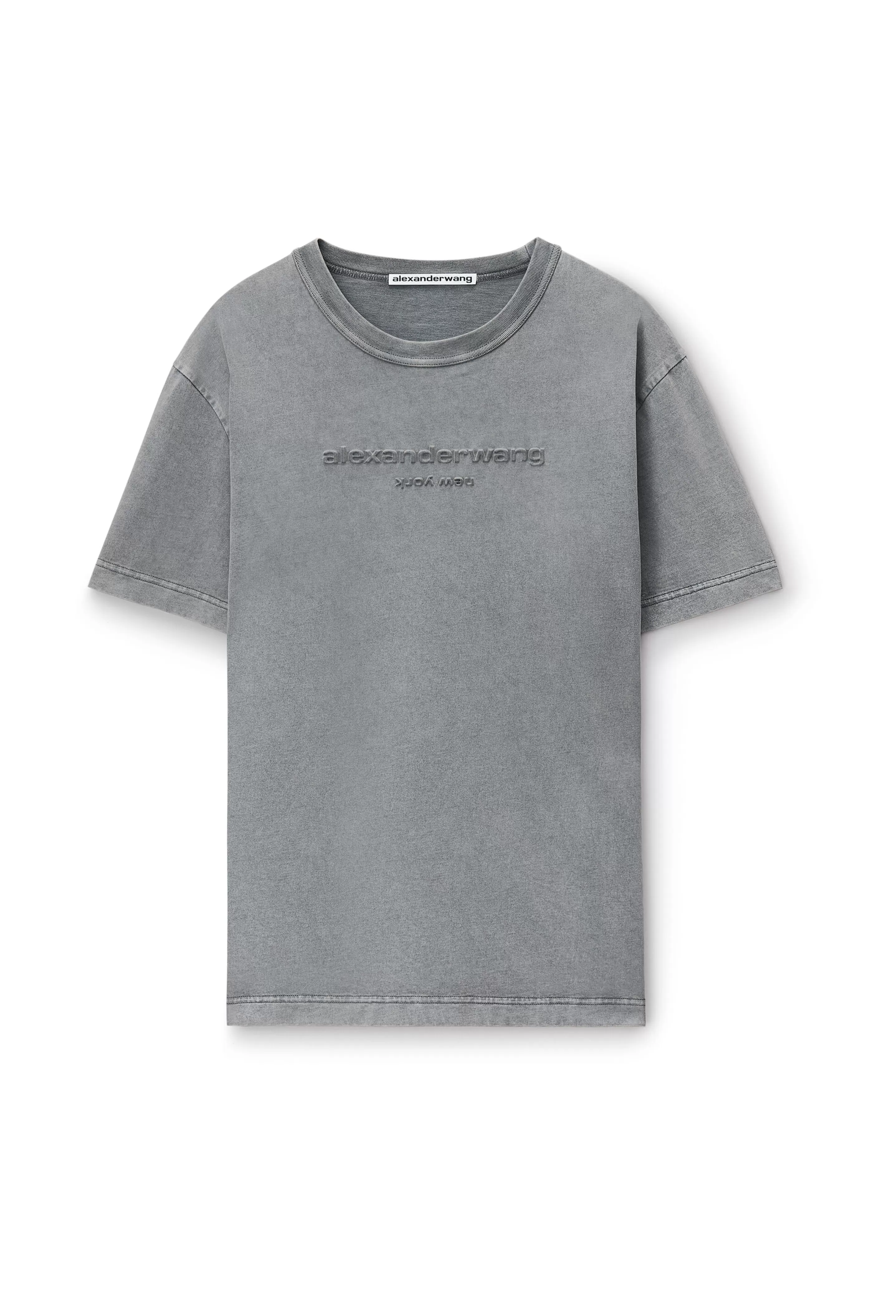 Women Alexander Wang Alexanderwang Acid Wash Tee In Cotton Jersey