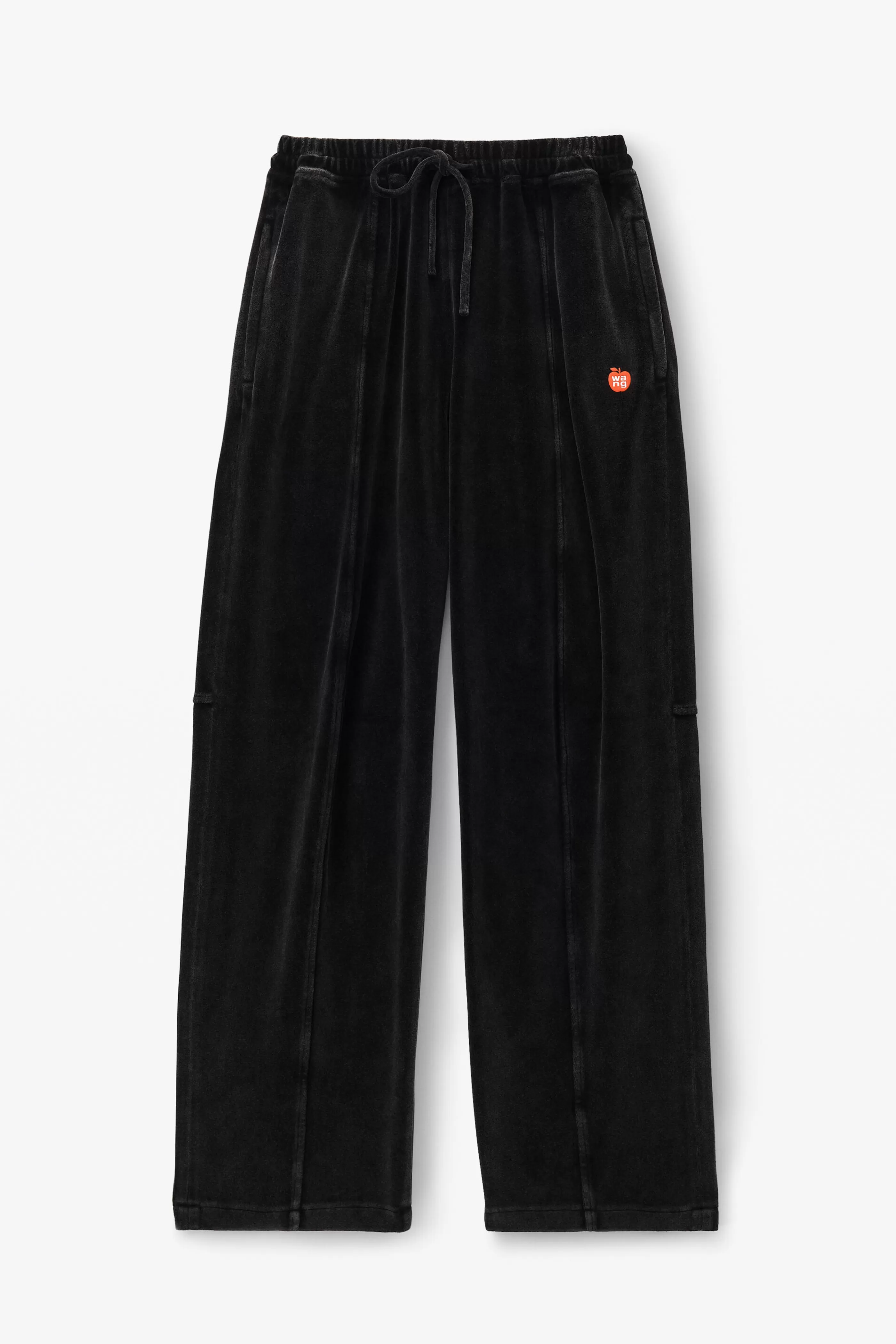 Women Alexander Wang Alexanderwang Apple Logo Track Pant In Velour