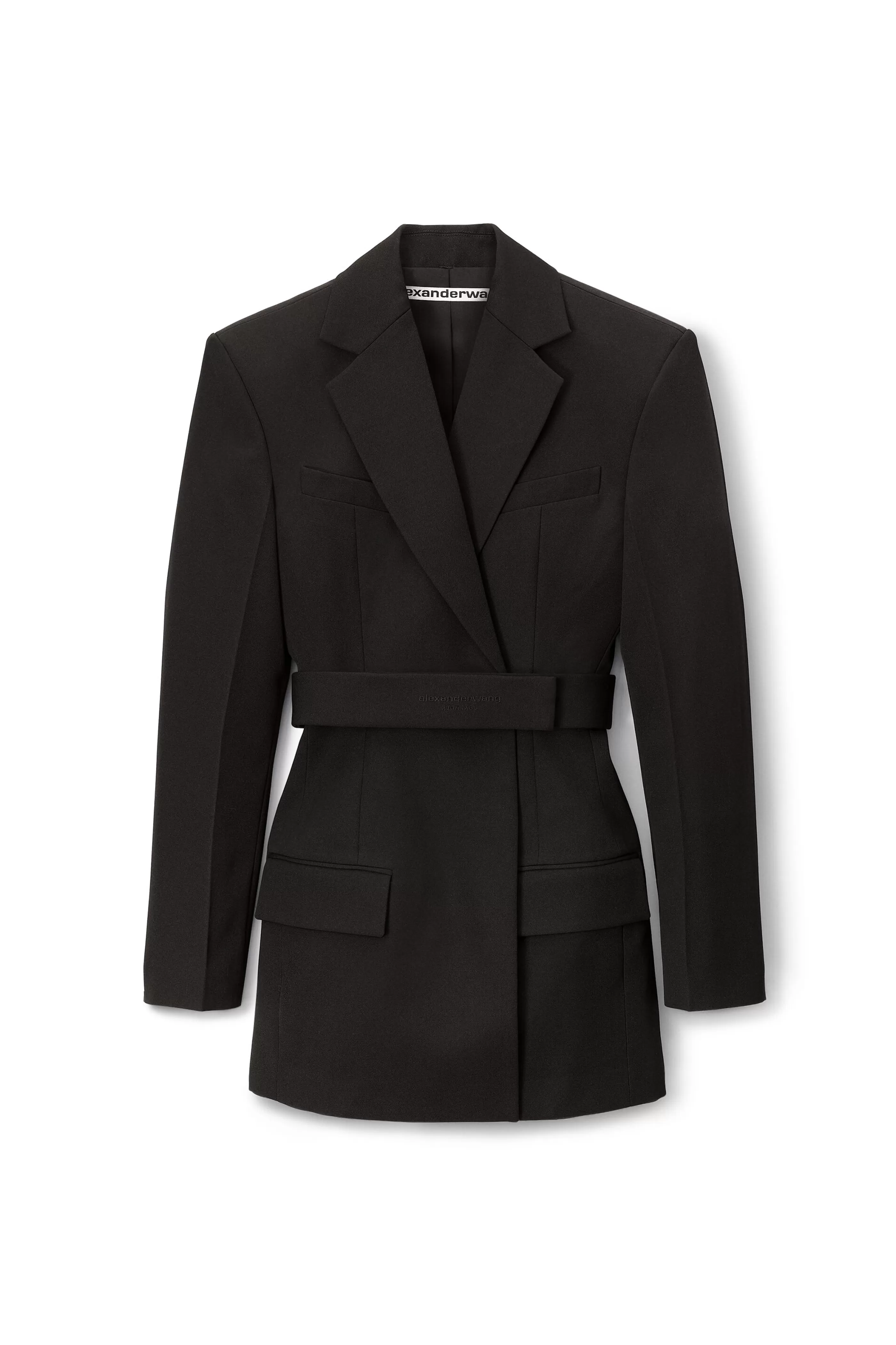 Women Alexander Wang Alexanderwang BELTED BLAZER DRESS IN WOOL TAILORING