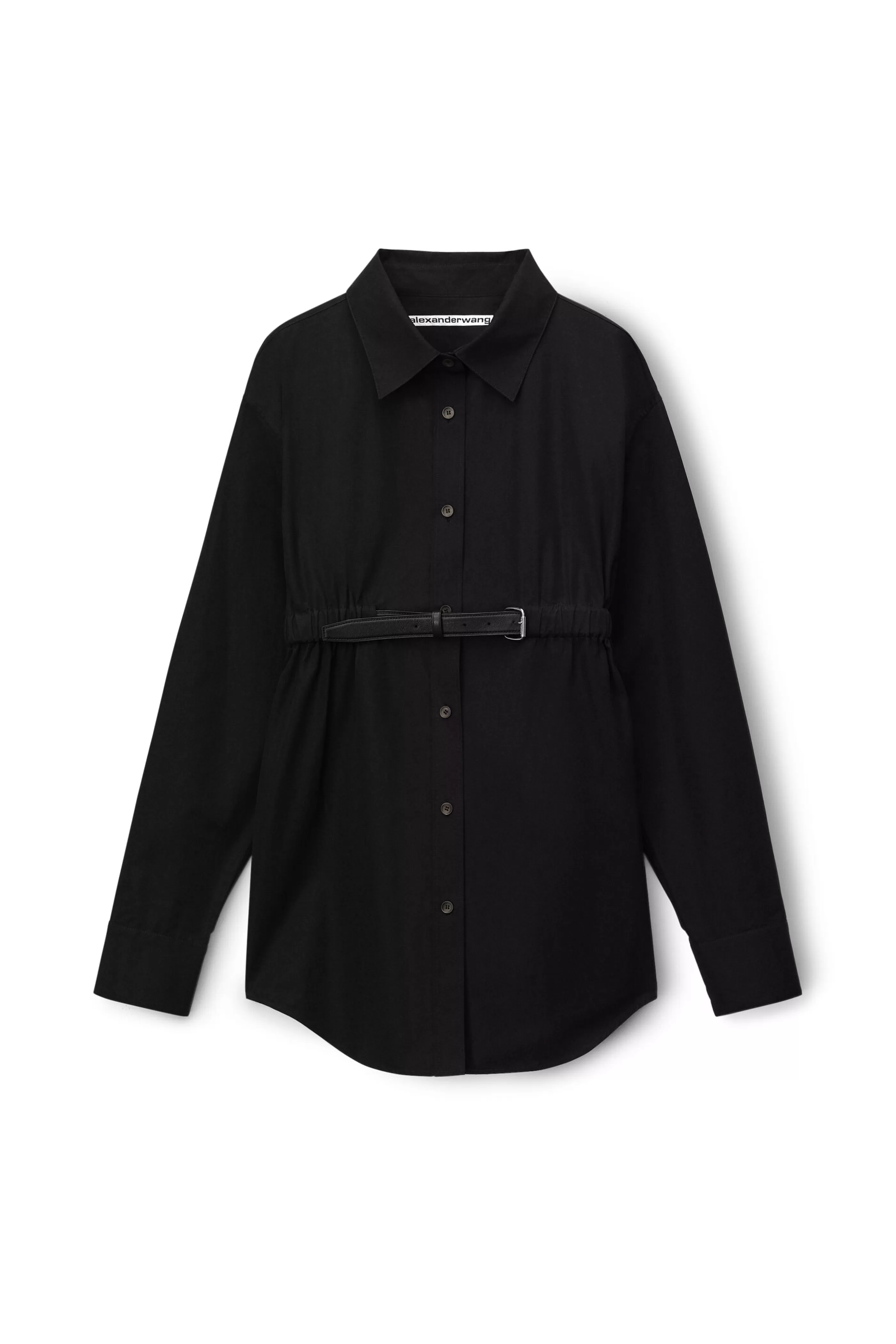 Women Alexander Wang Alexanderwang Belted Cotton Button Down Tunic