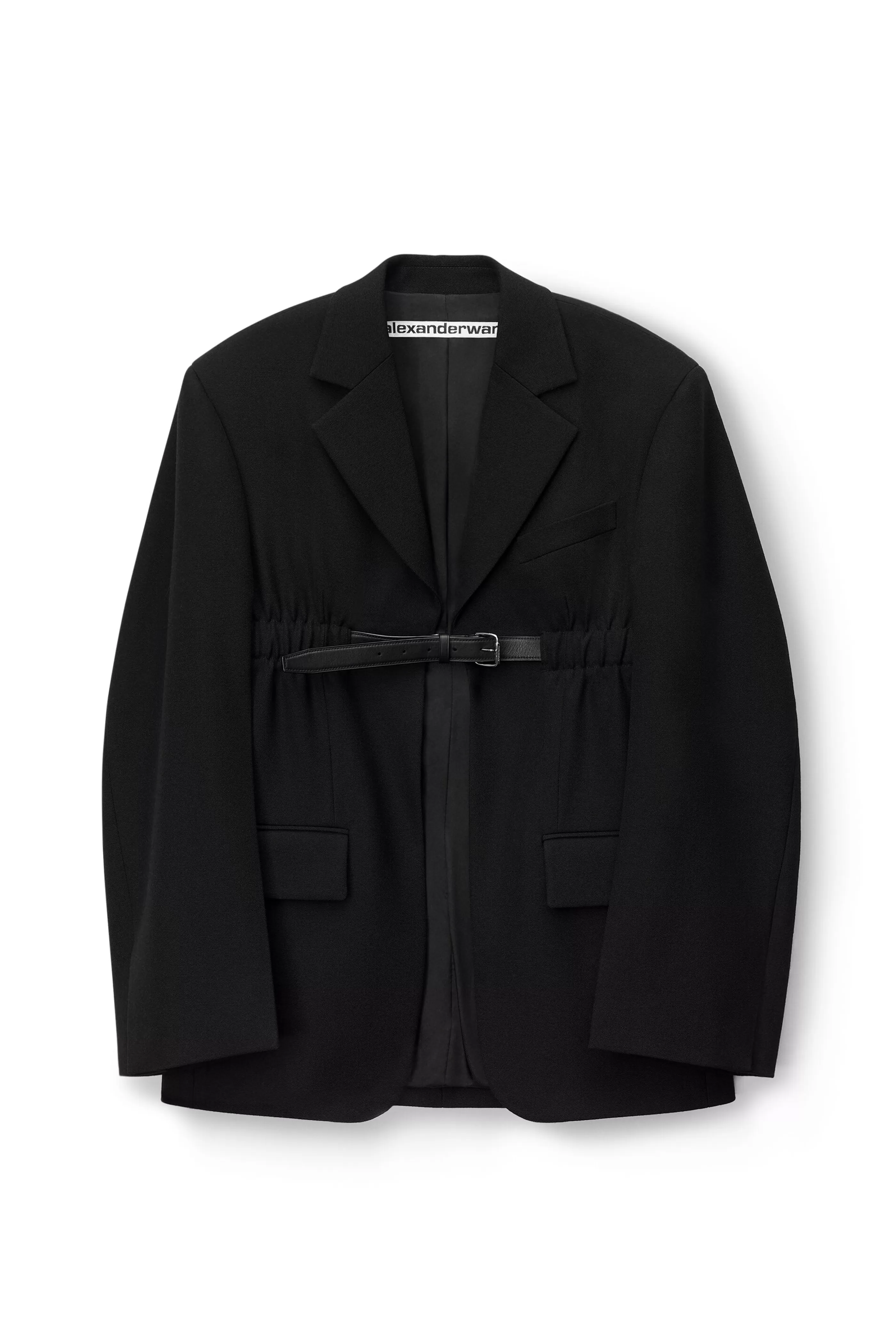 Women Alexander Wang Alexanderwang Belted Wool Blazer