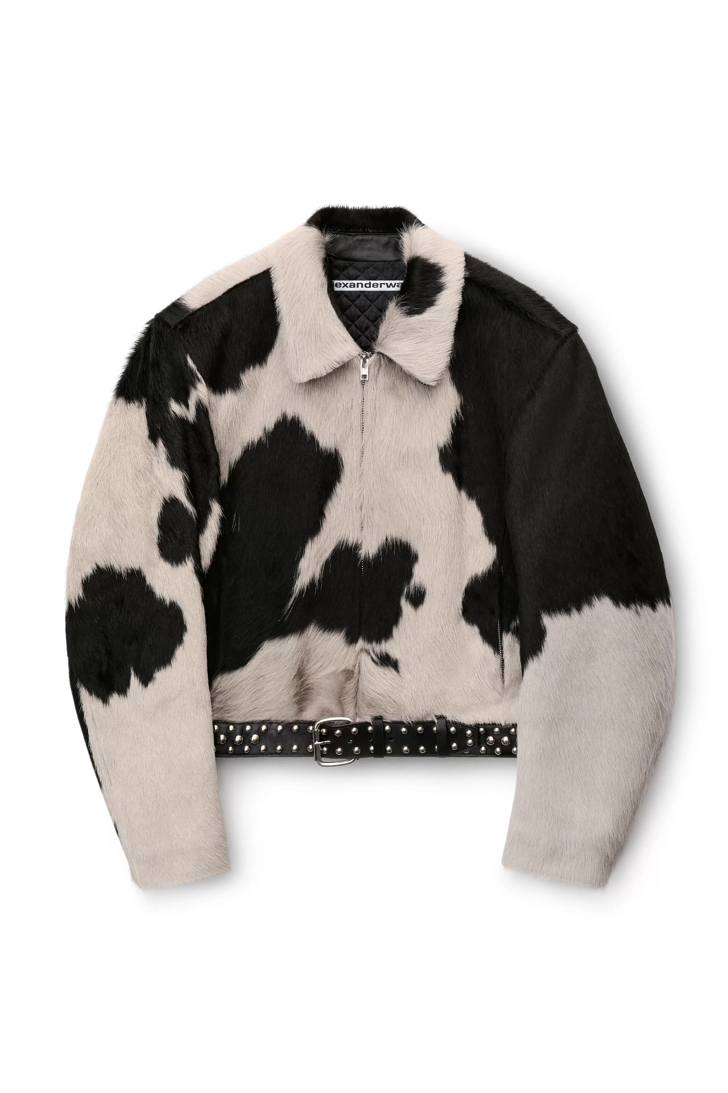 Alexander Wang Alexanderwang Biker Jacket In Spotted Calf Hair