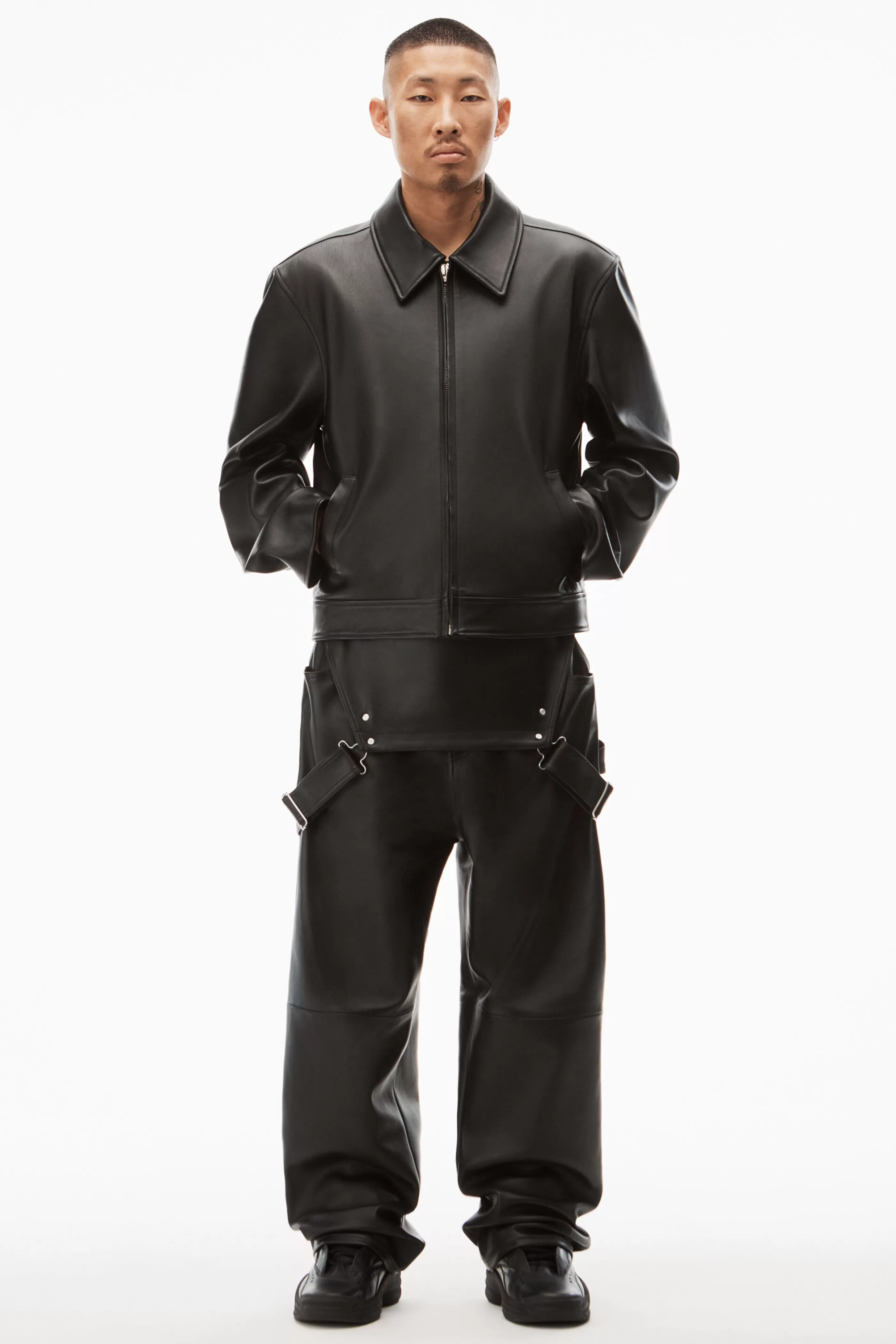 Alexander Wang Alexanderwang BLOUSON JACKET IN PLONGE LEATHER