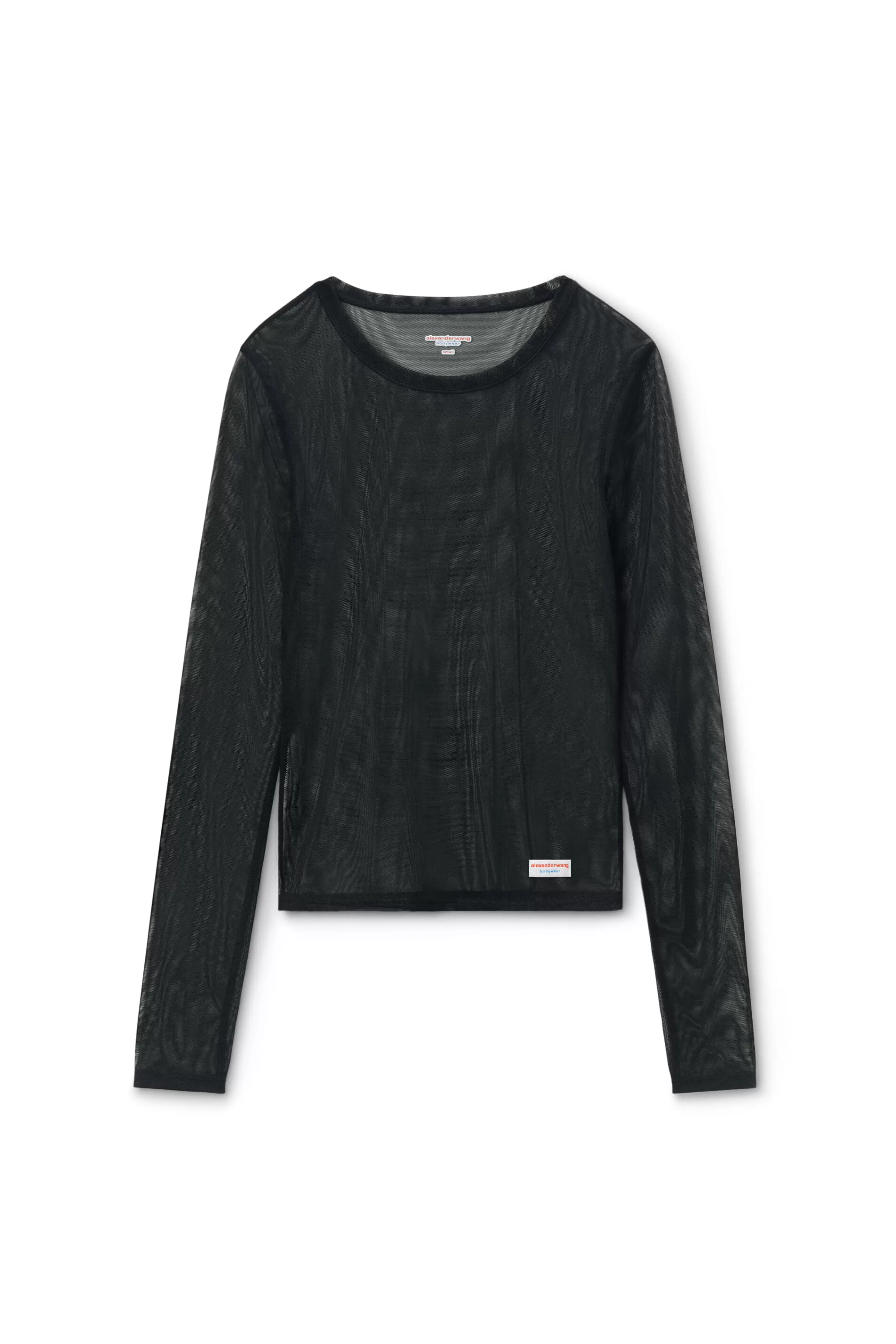 Alexander Wang Alexanderwang Bodycon Long-Sleeve Tee In Fine Mesh