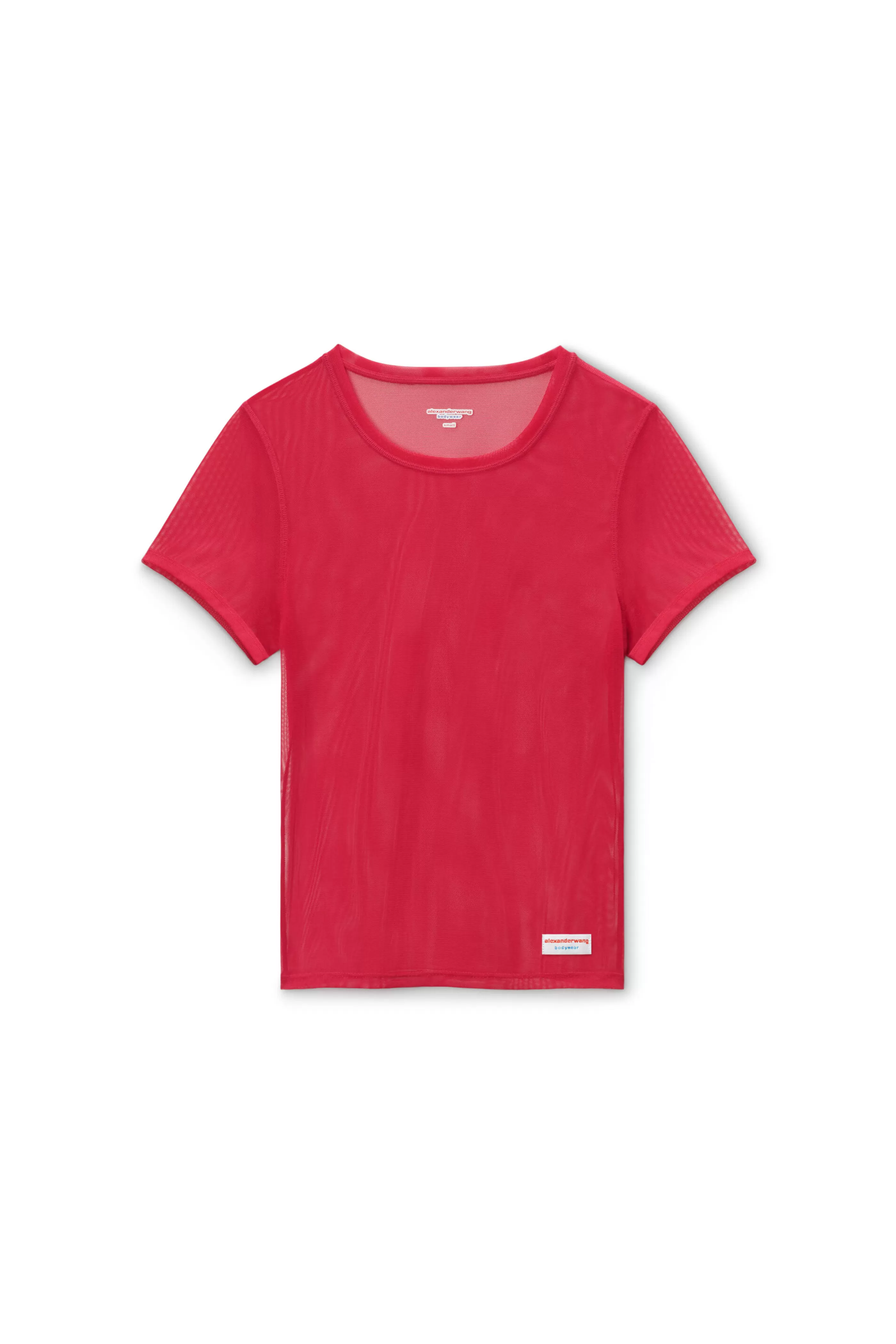 Alexander Wang Alexanderwang Bodycon Short-Sleeve Tee In Fine Mesh