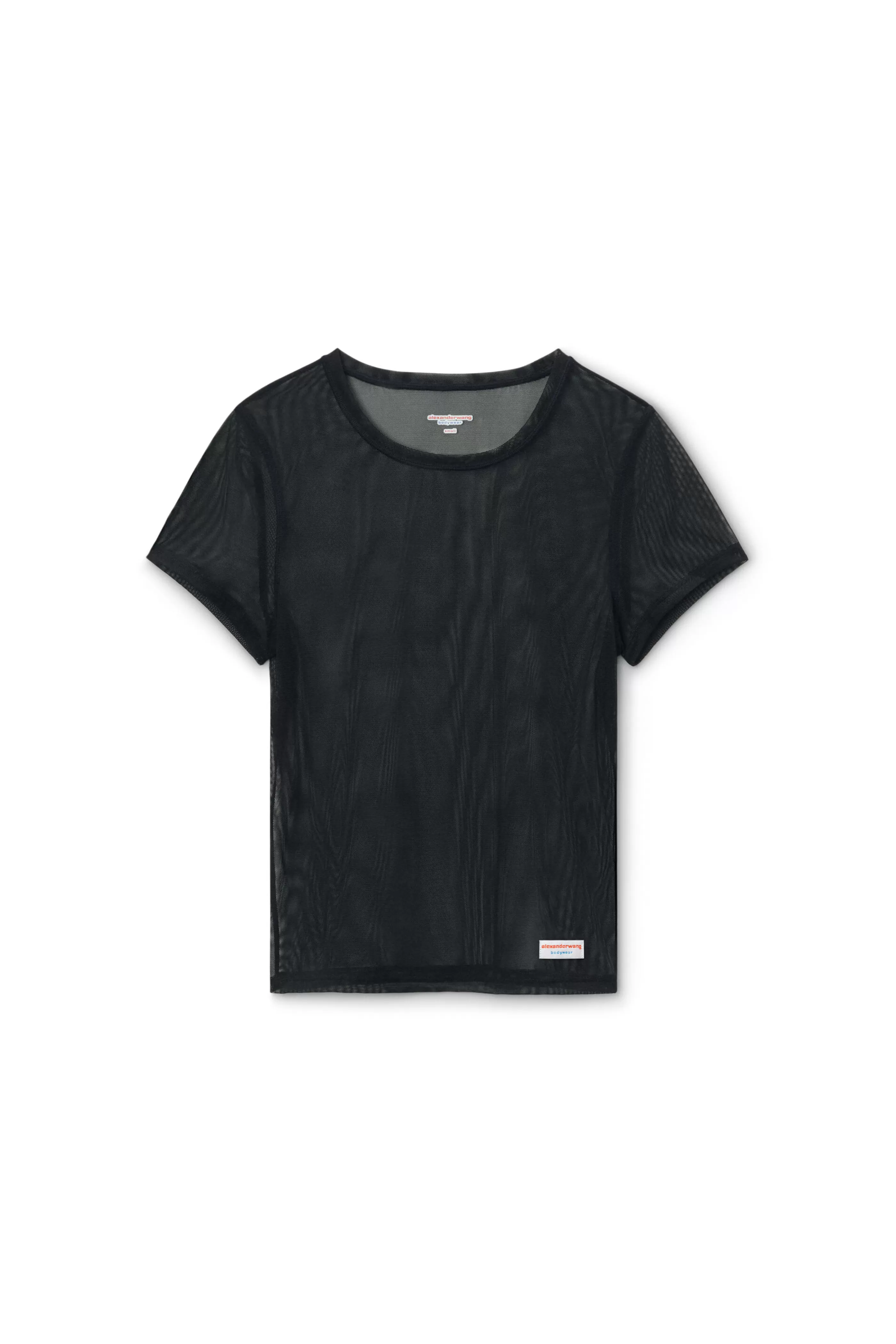 Alexander Wang Alexanderwang Bodycon Short-Sleeve Tee In Fine Mesh