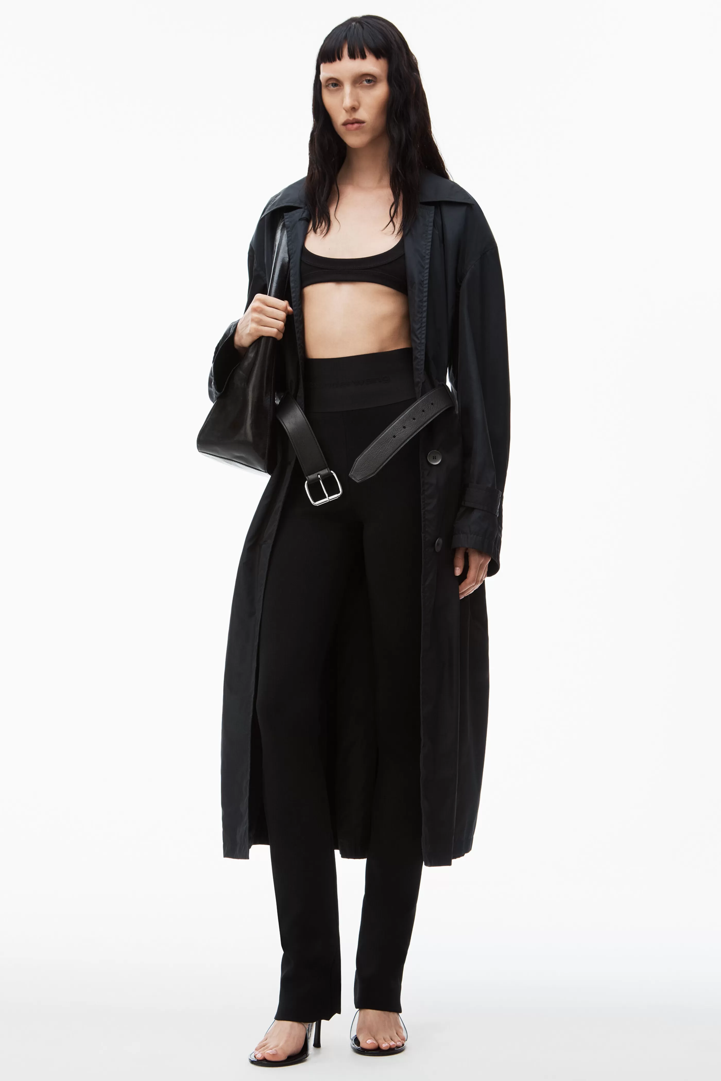 Women Alexander Wang Alexanderwang Bootcut Pant With Logo Waistband