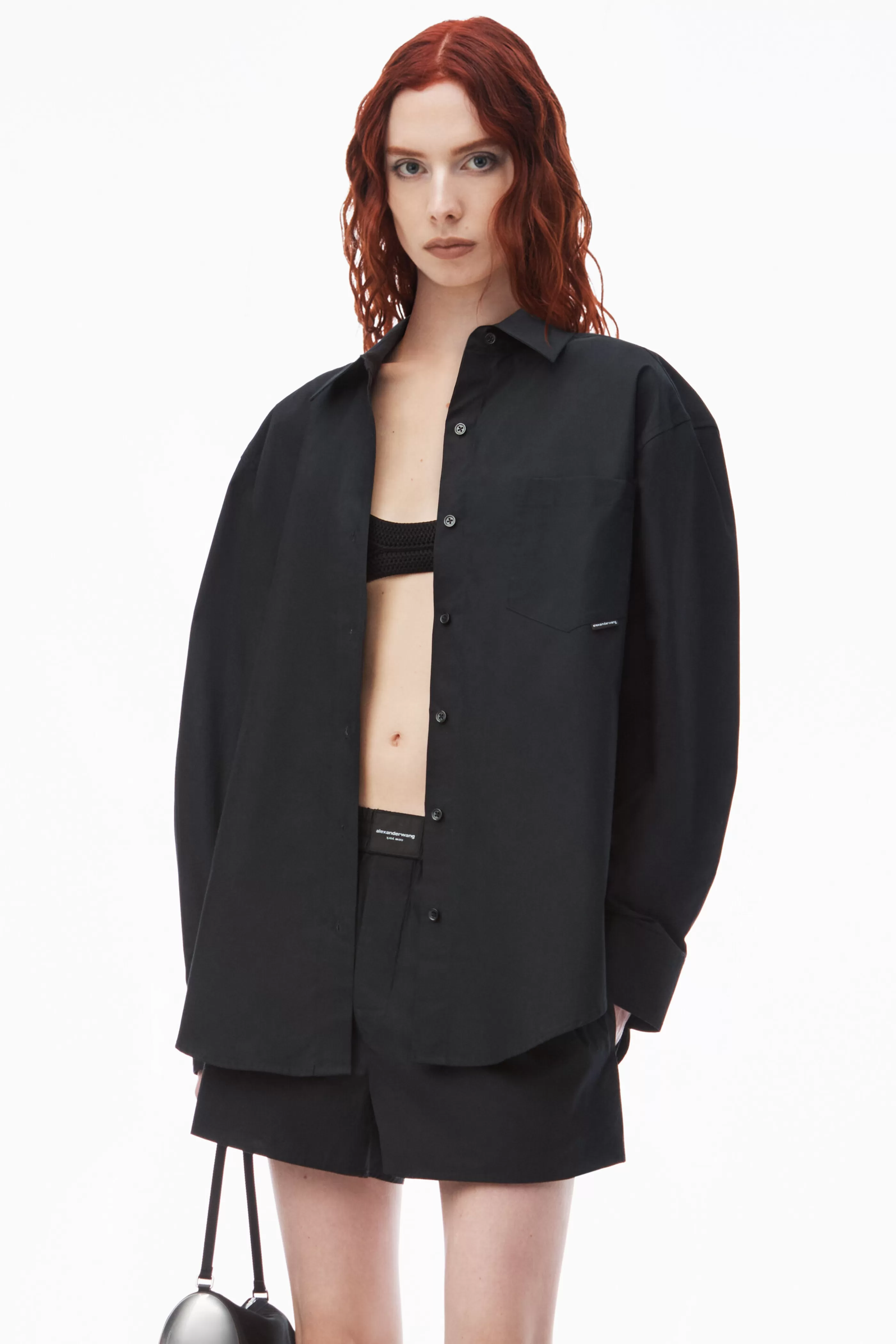 Women Alexander Wang Alexanderwang Boyfriend Shirt In Cotton