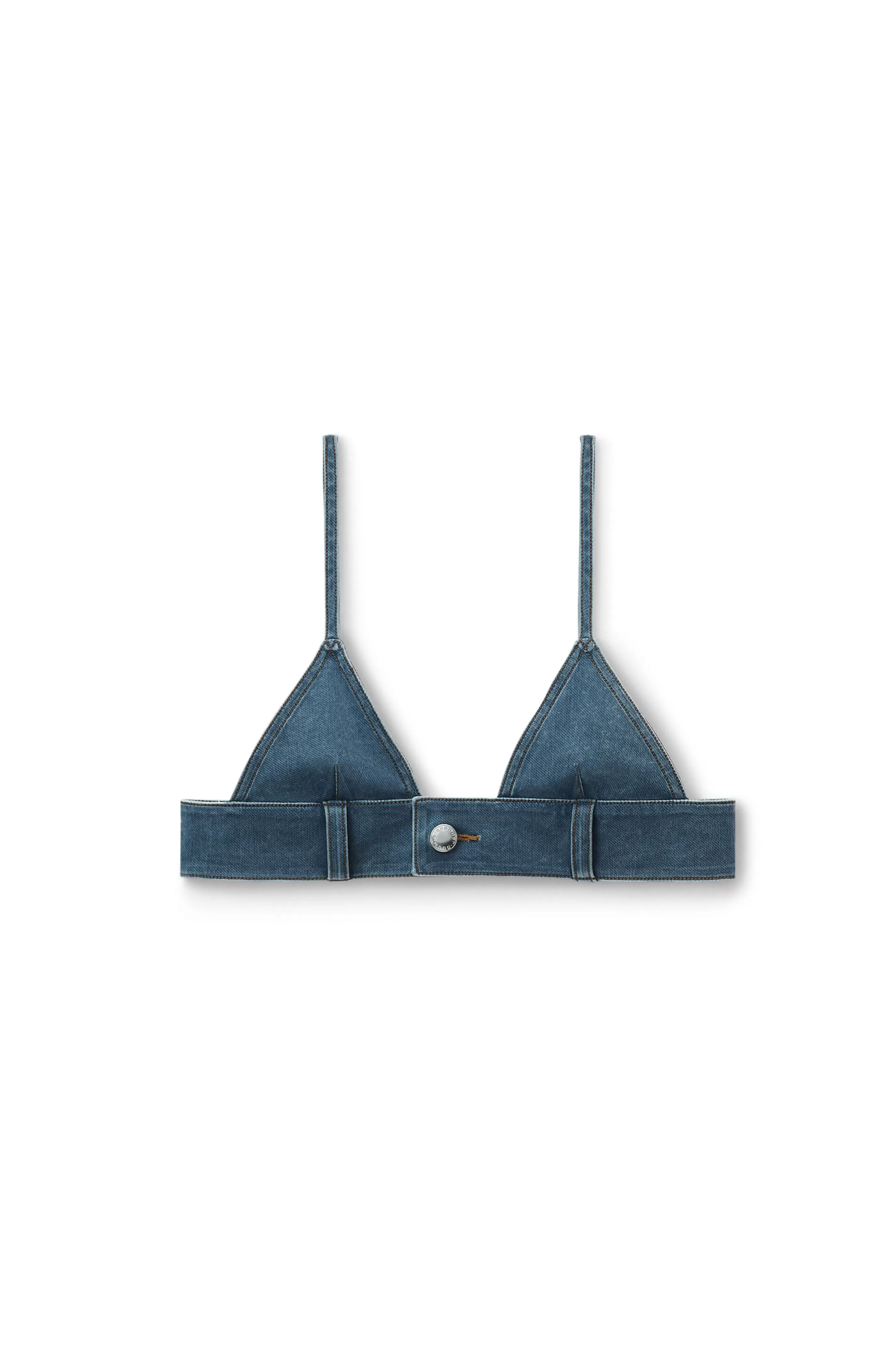 Women Alexander Wang Alexanderwang Bra Top In Denim Trompe-L'oeil