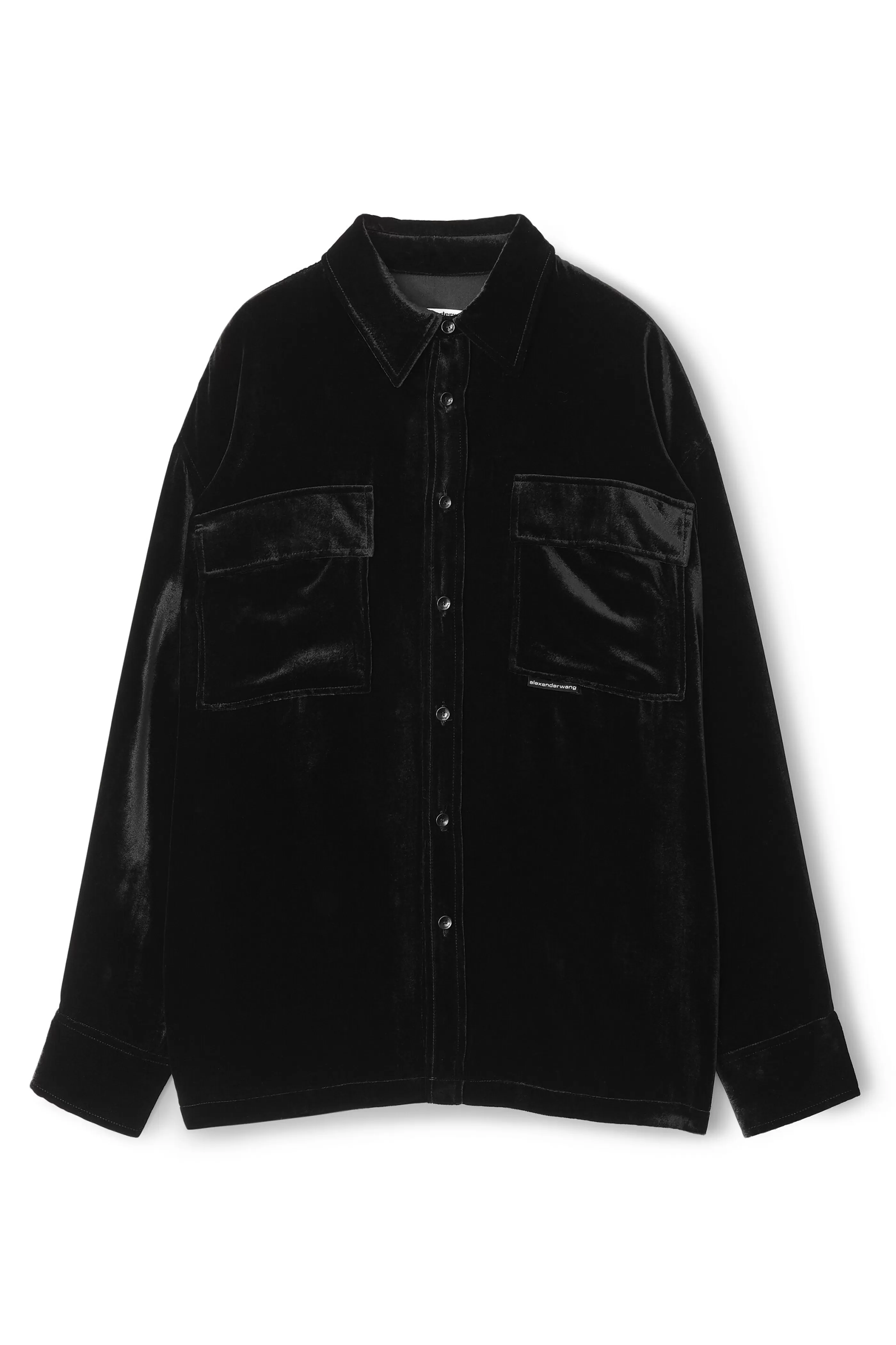 Women Alexander Wang Alexanderwang Button Down Shirt In Plush Velvet