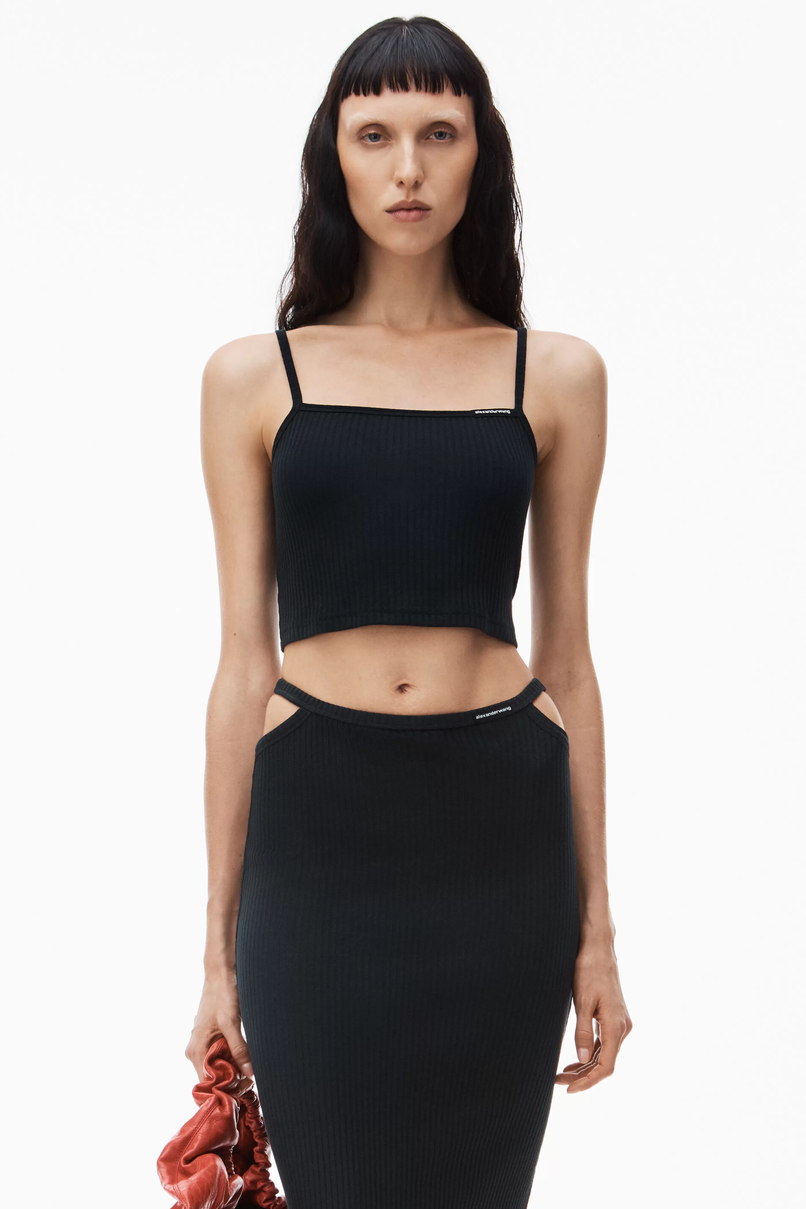 Women Alexander Wang Alexanderwang Cami Top In Wide Cotton Rib