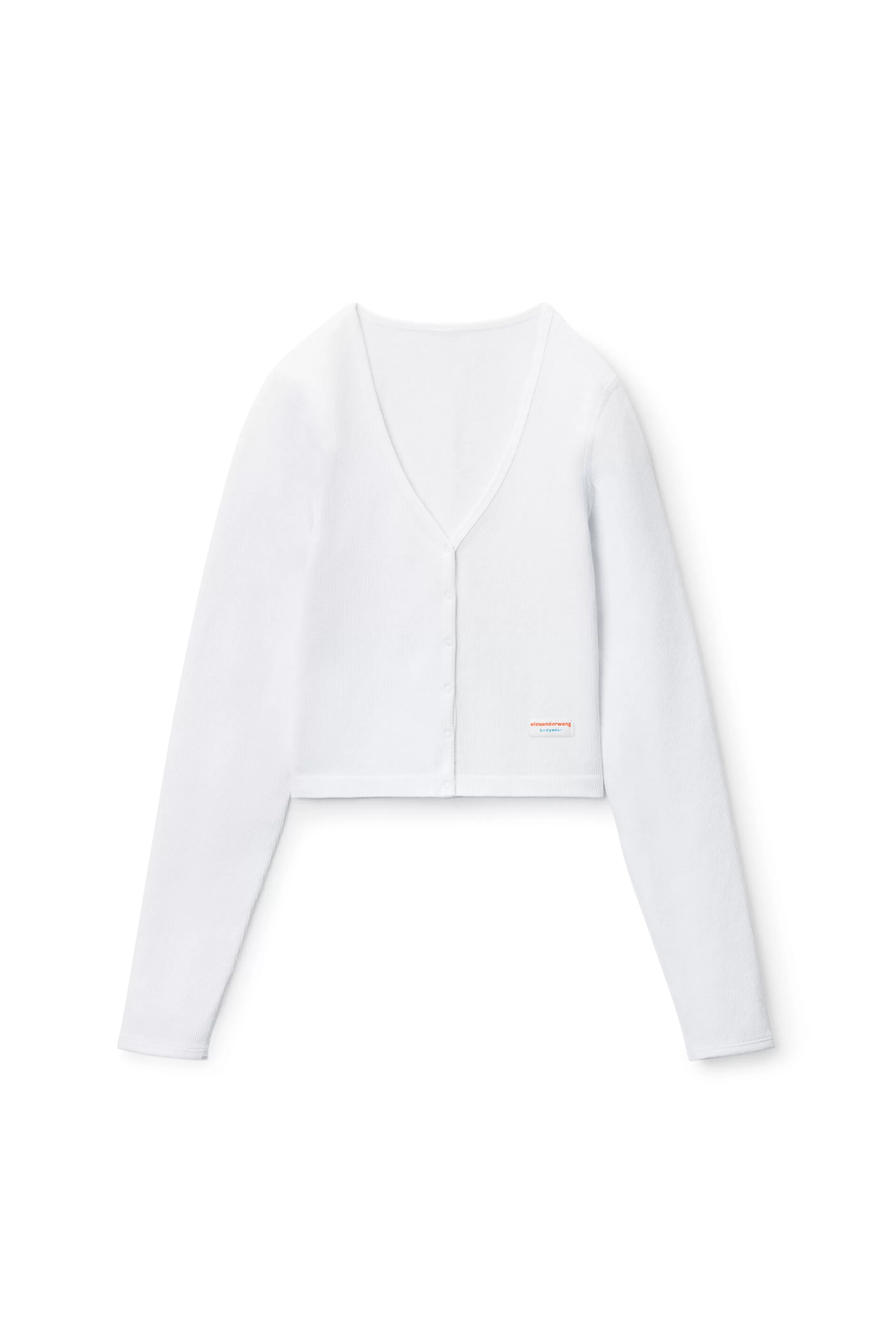 Alexander Wang Alexanderwang Cardigan In Seamless Rib-knit Jersey