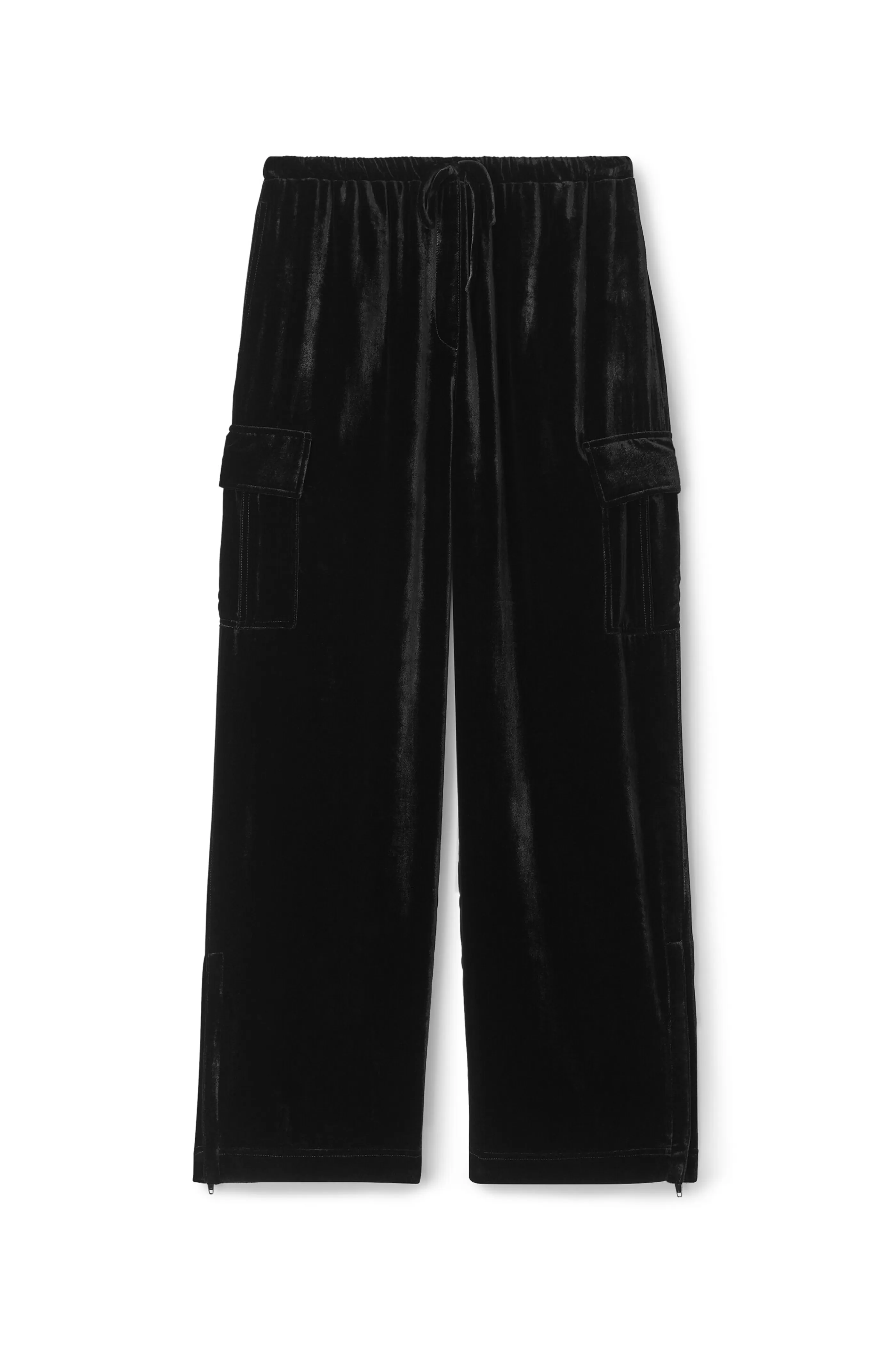 Women Alexander Wang Alexanderwang Cargo Track Pant In Plush Velvet