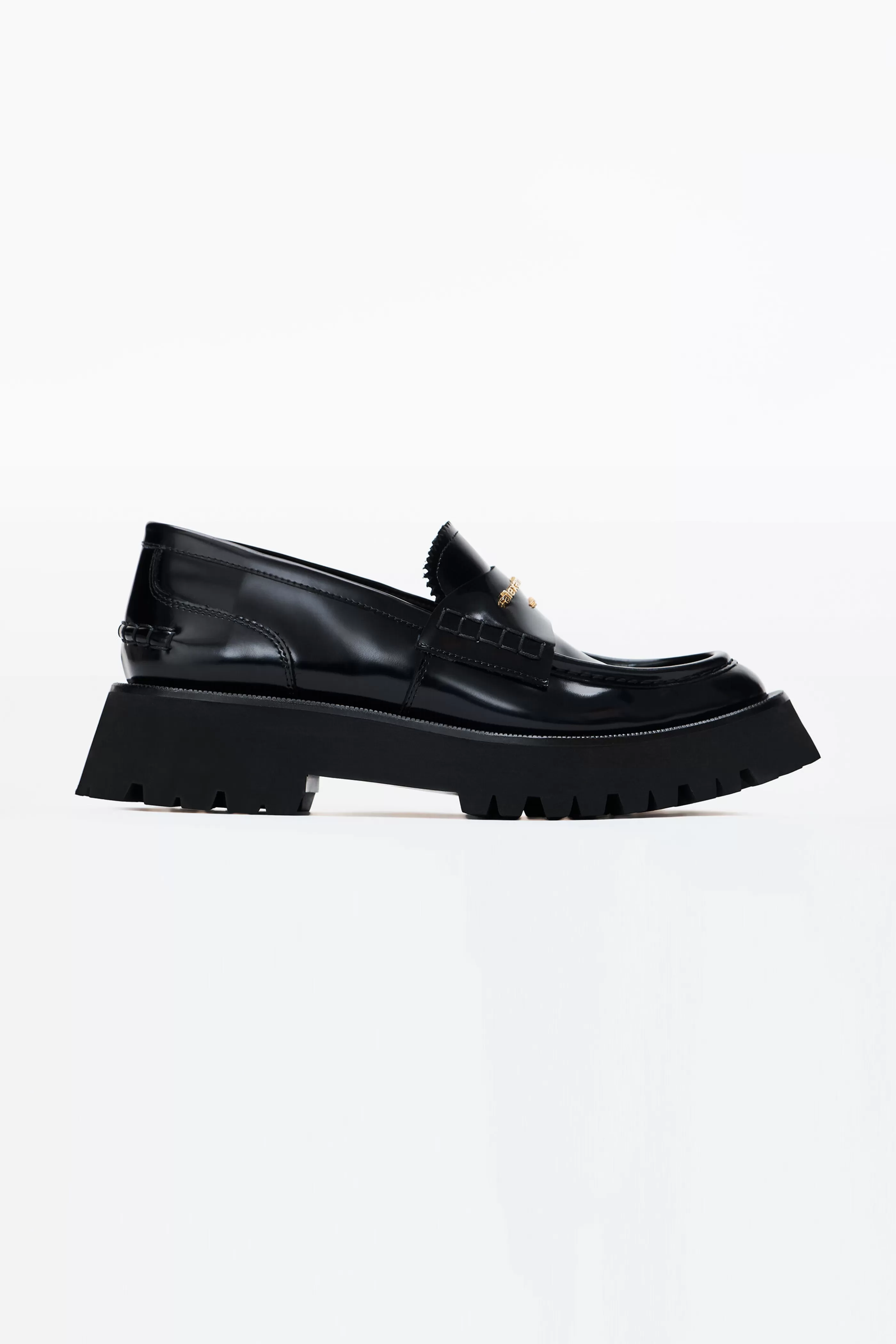 Women Alexander Wang Alexanderwang CARTER MID-HEEL LUG LOAFER IN LEATHER