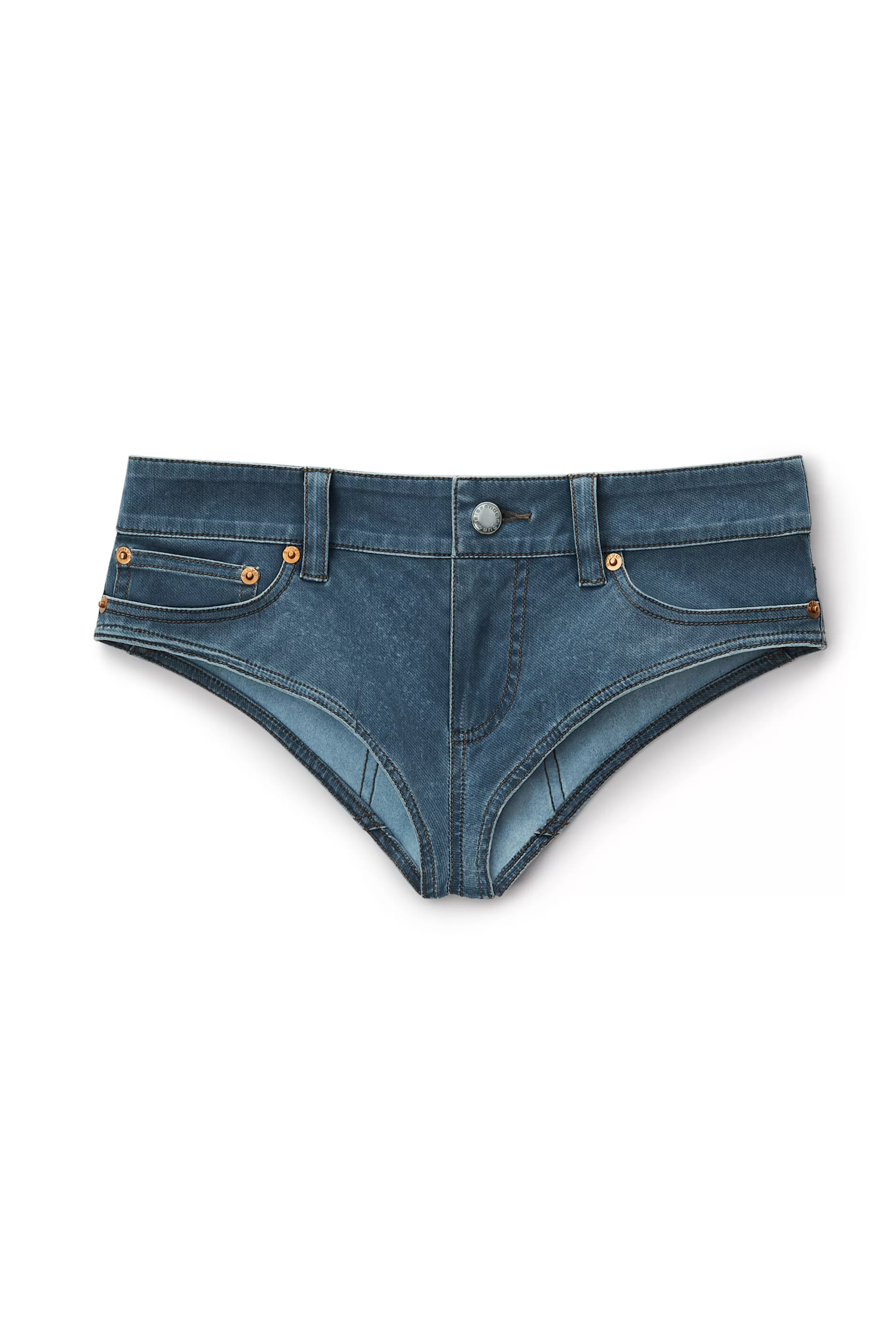 Women Alexander Wang Alexanderwang Cheeky Brief In Denim Trompe-L'oeil