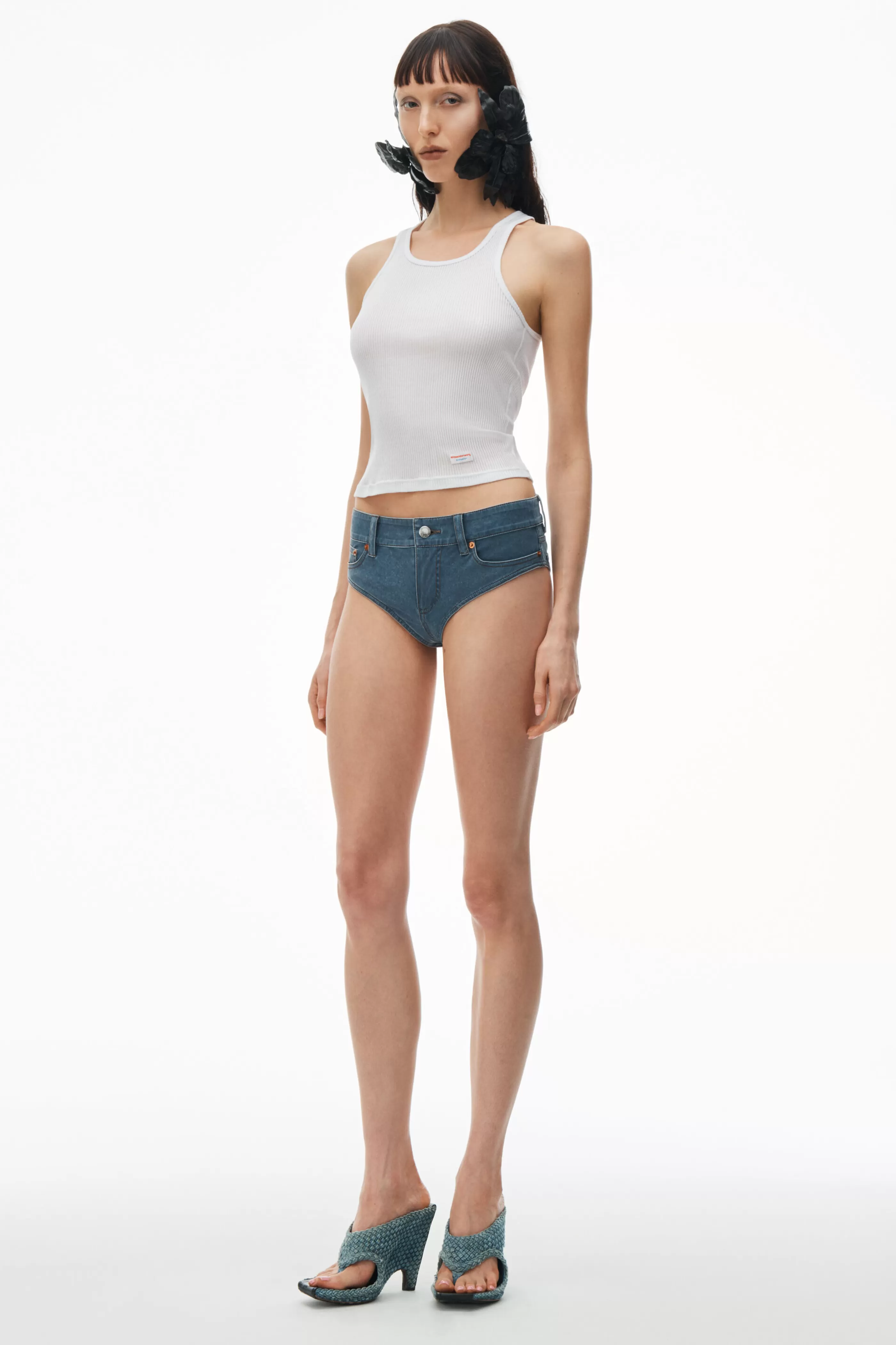 Women Alexander Wang Alexanderwang Cheeky Brief In Denim Trompe-L'oeil