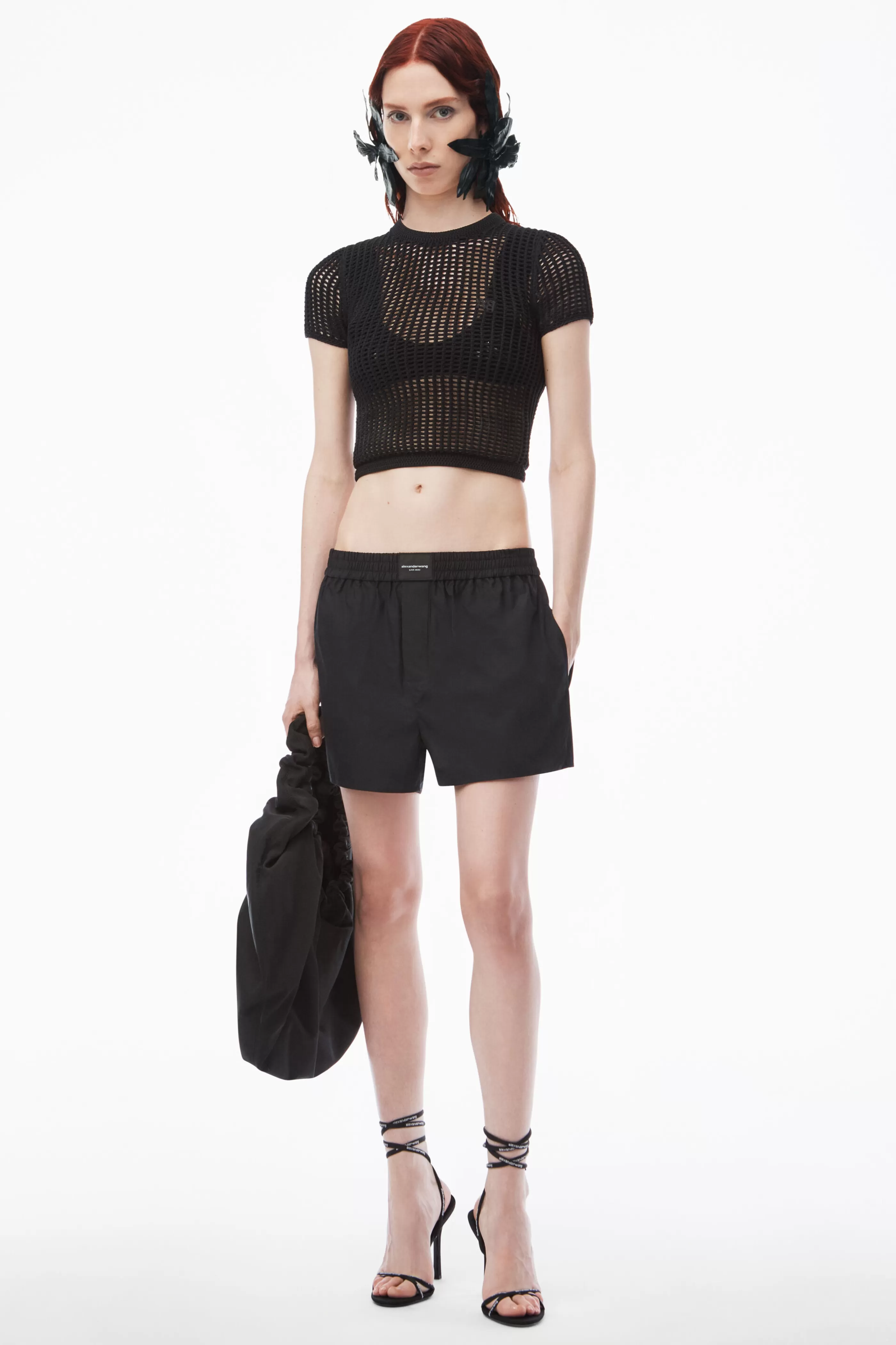 Women Alexander Wang Alexanderwang Classic Boxer Short In Cotton