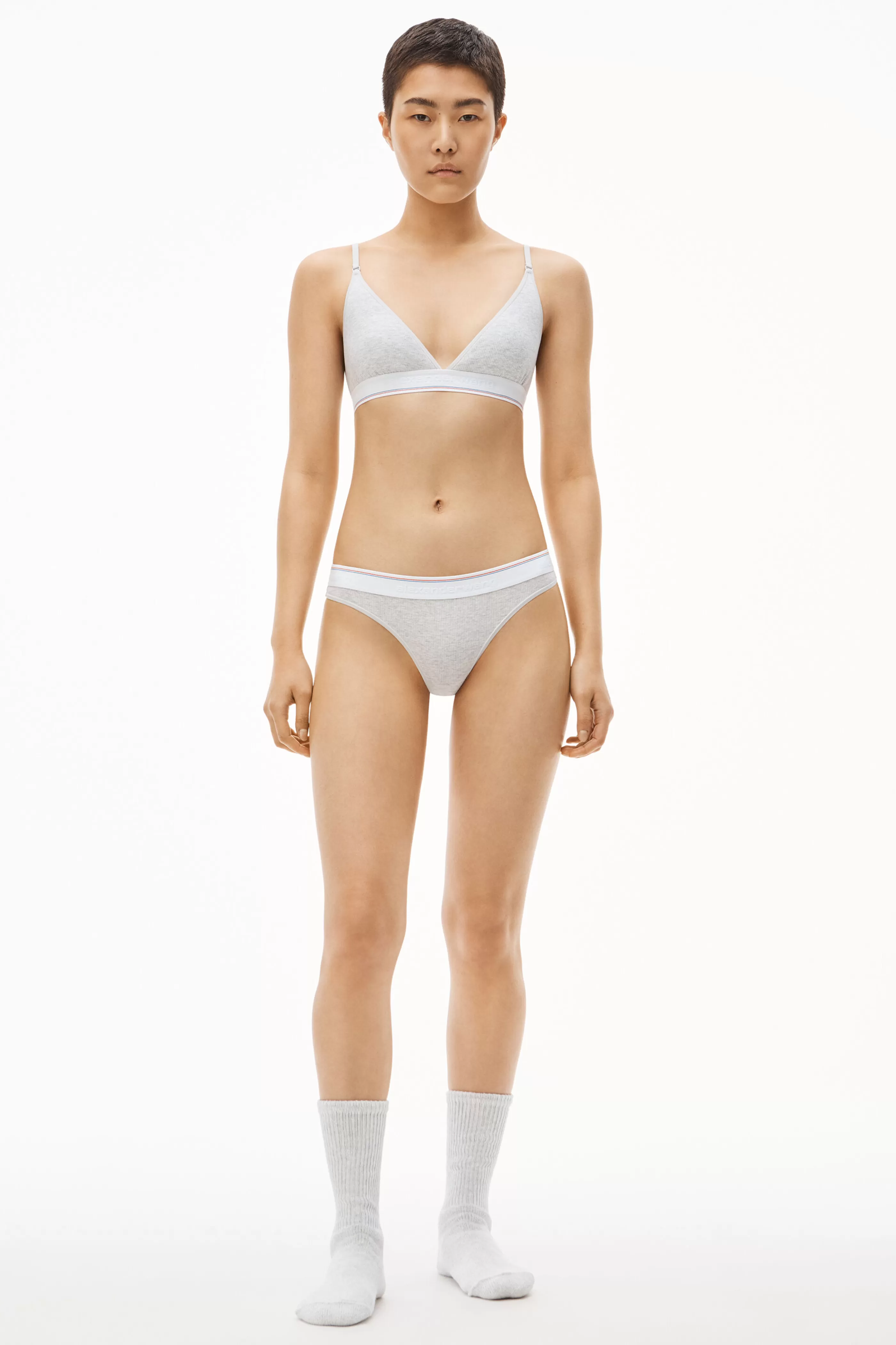 Alexander Wang Alexanderwang Classic Thong In Ribbed Jersey