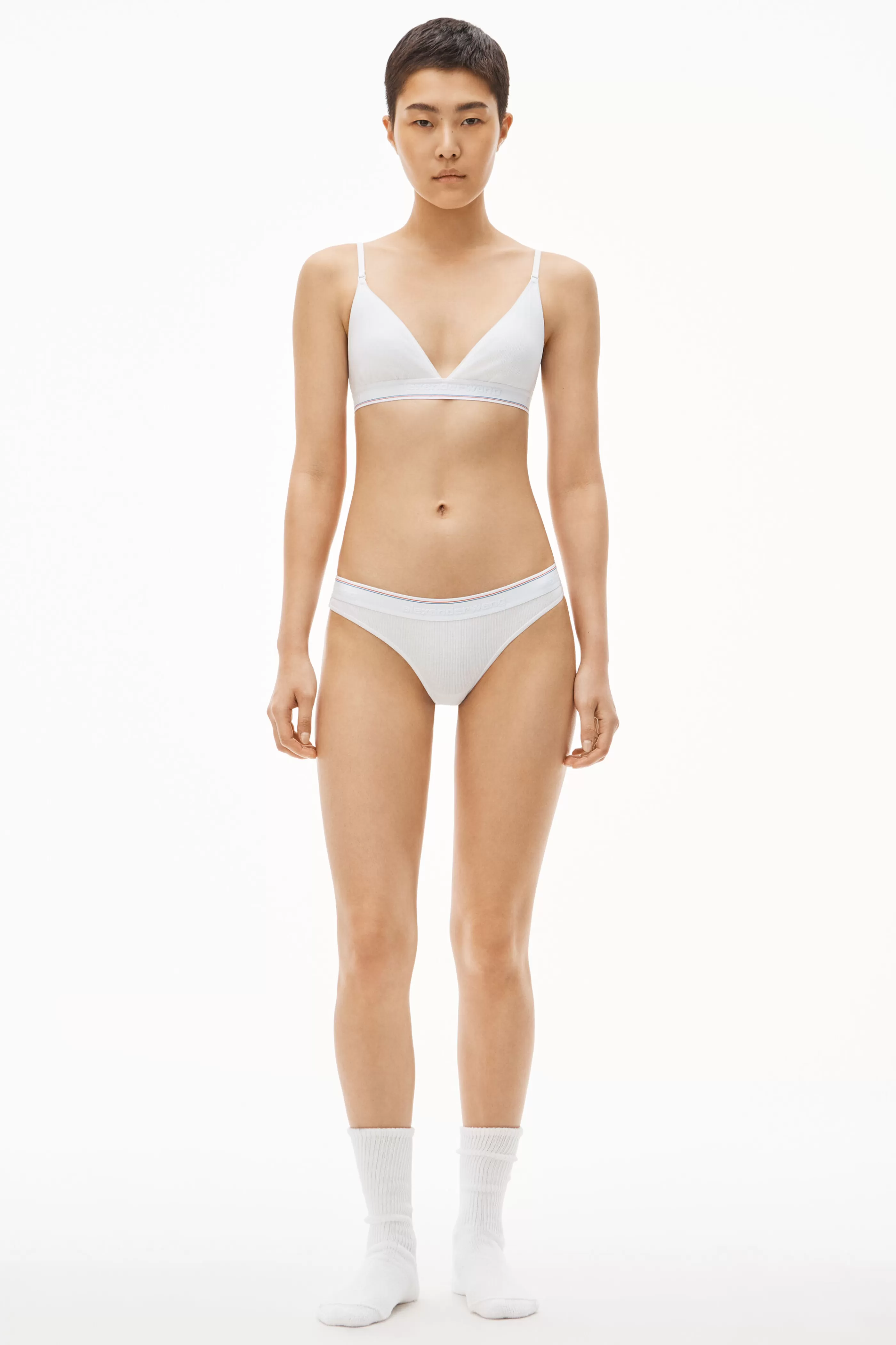 Alexander Wang Alexanderwang Classic Thong In Ribbed Jersey