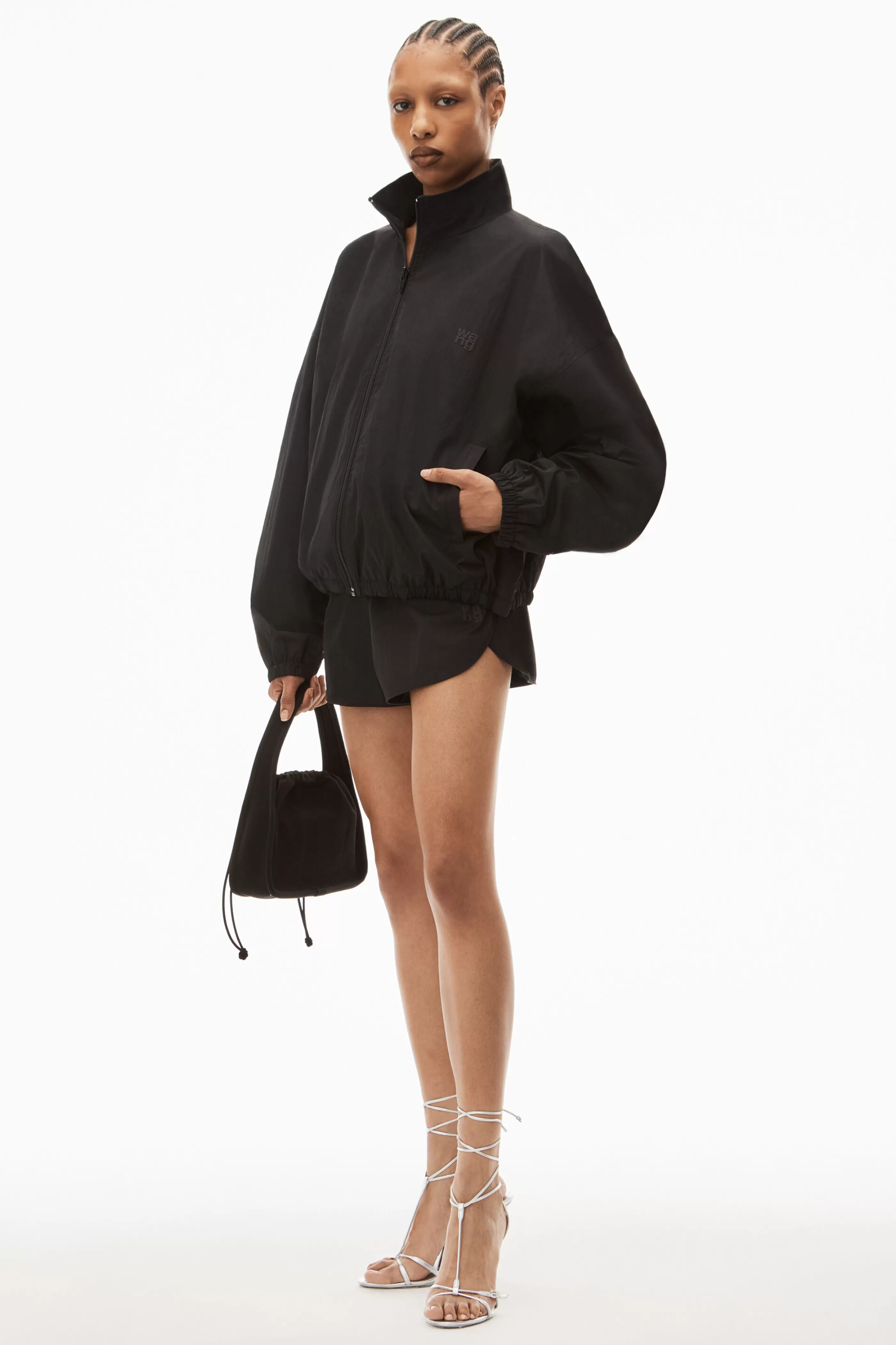 Women Alexander Wang Alexanderwang COACHES TRACK JACKET IN NYLON