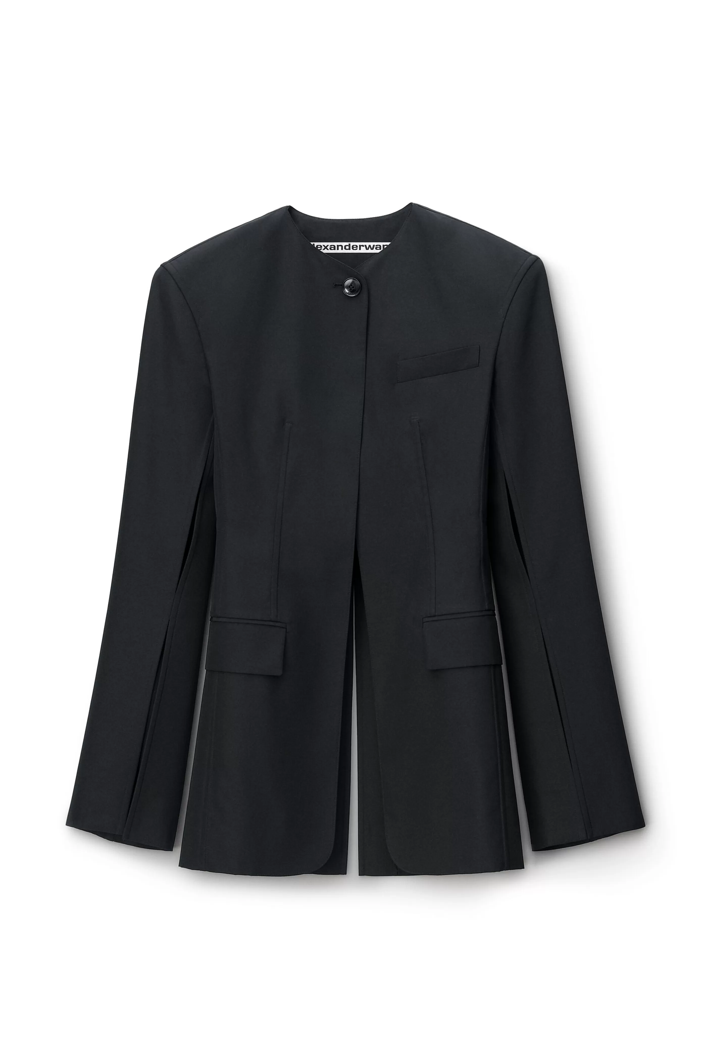 Women Alexander Wang Alexanderwang Collarless Tailored Jacket With Slits