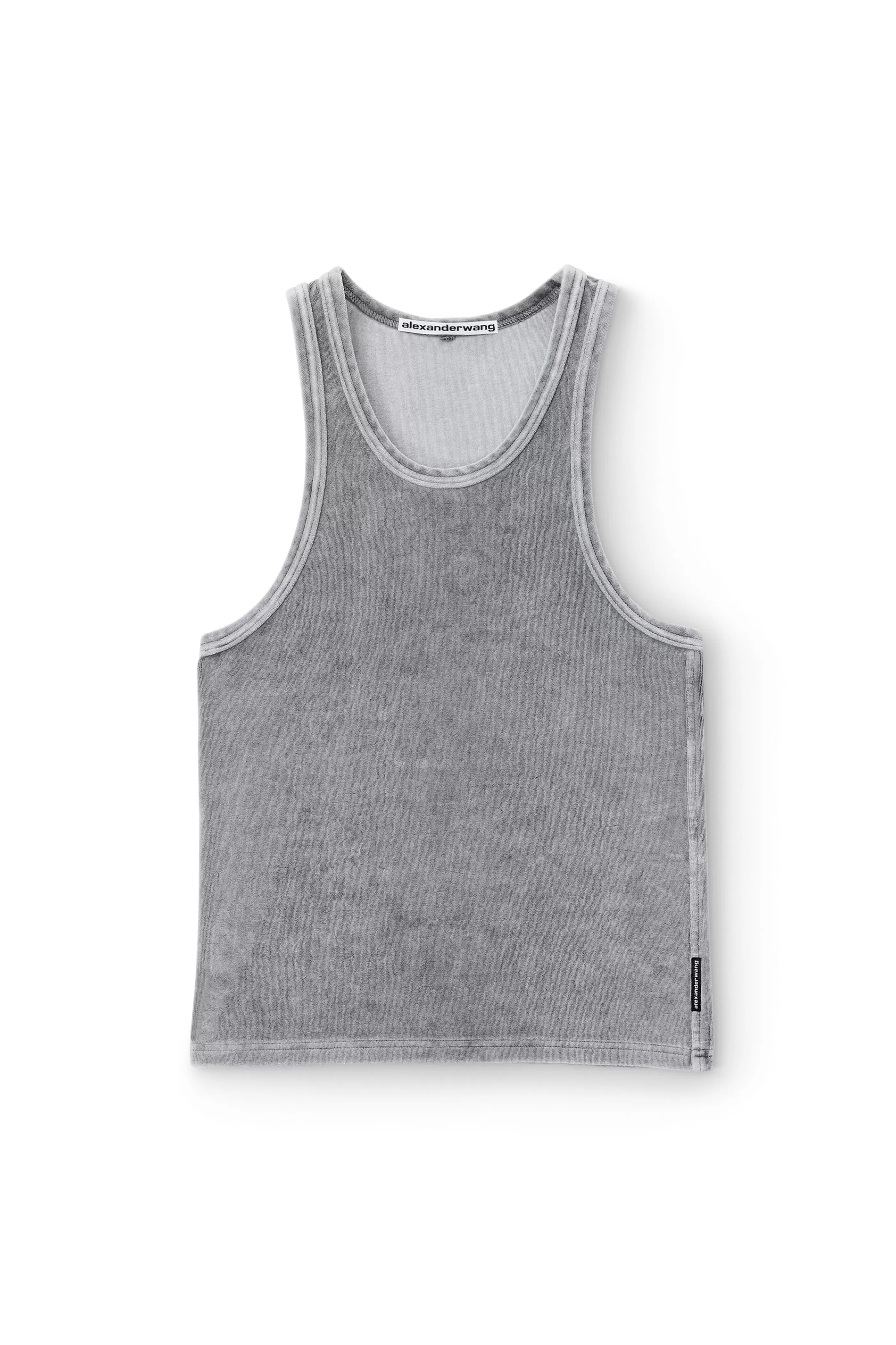 Alexander Wang Alexanderwang Crew Neck Tank Top In Velour