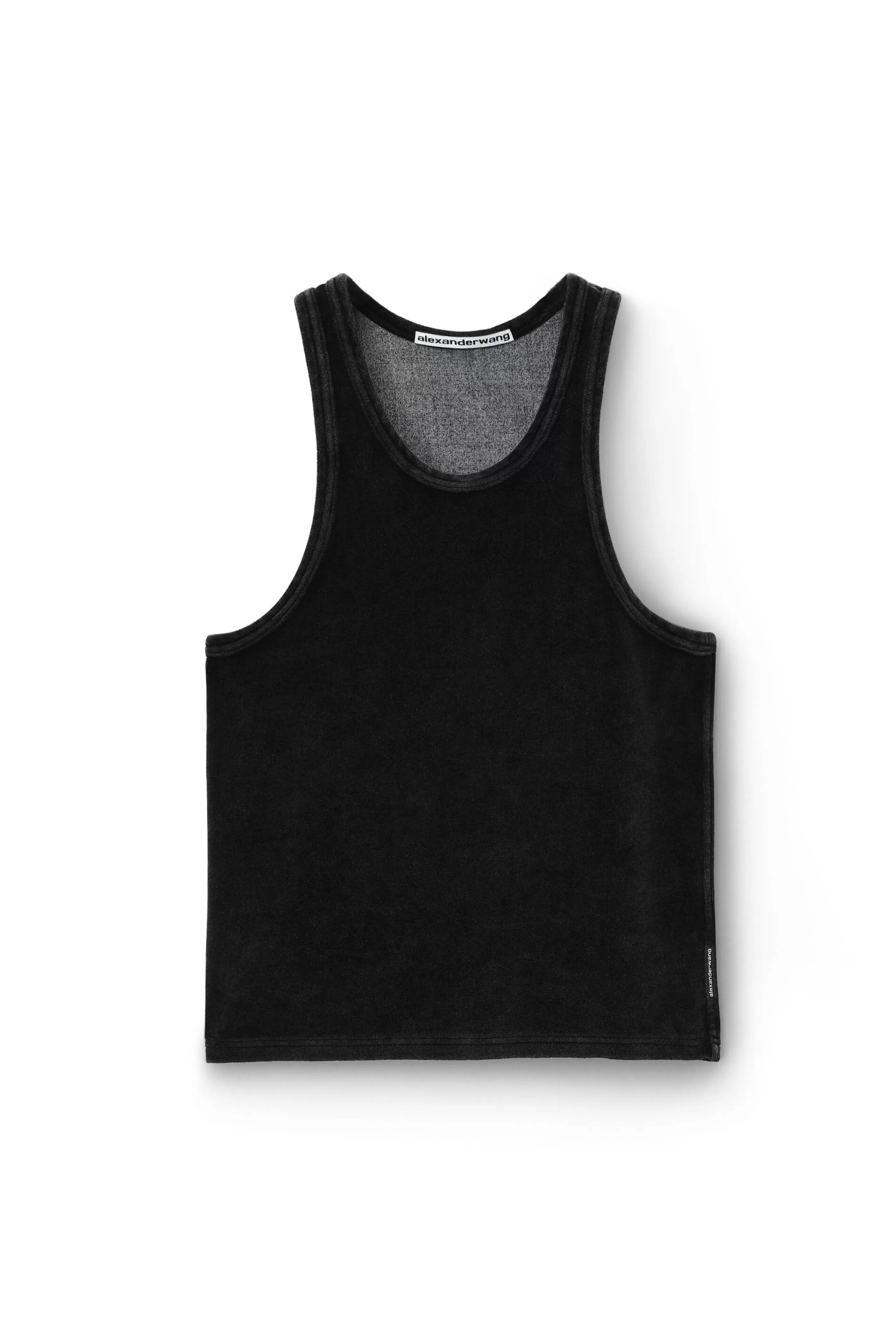 Alexander Wang Alexanderwang Crew Neck Tank Top In Velour