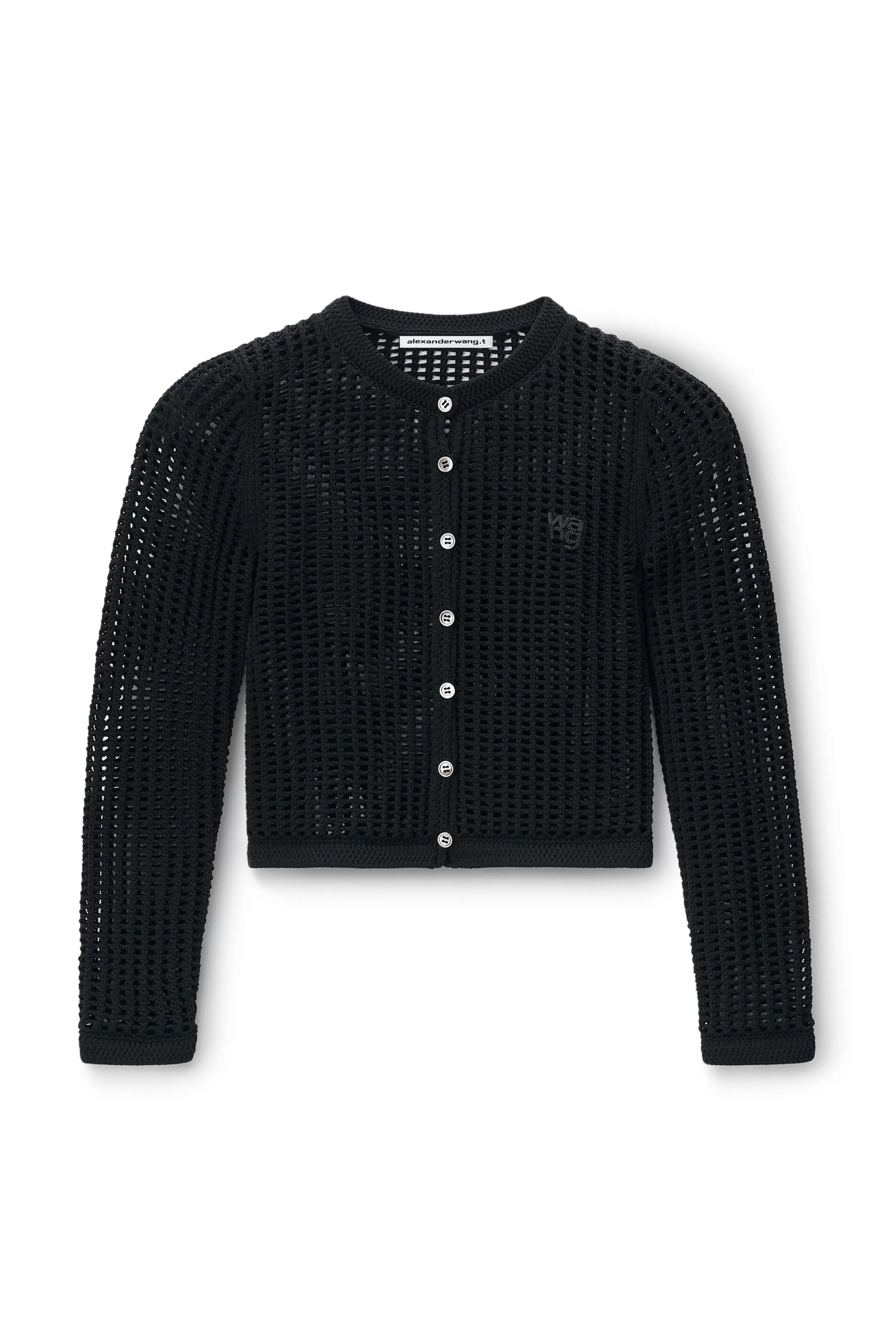 Women Alexander Wang Alexanderwang Cropped Logo Cardigan