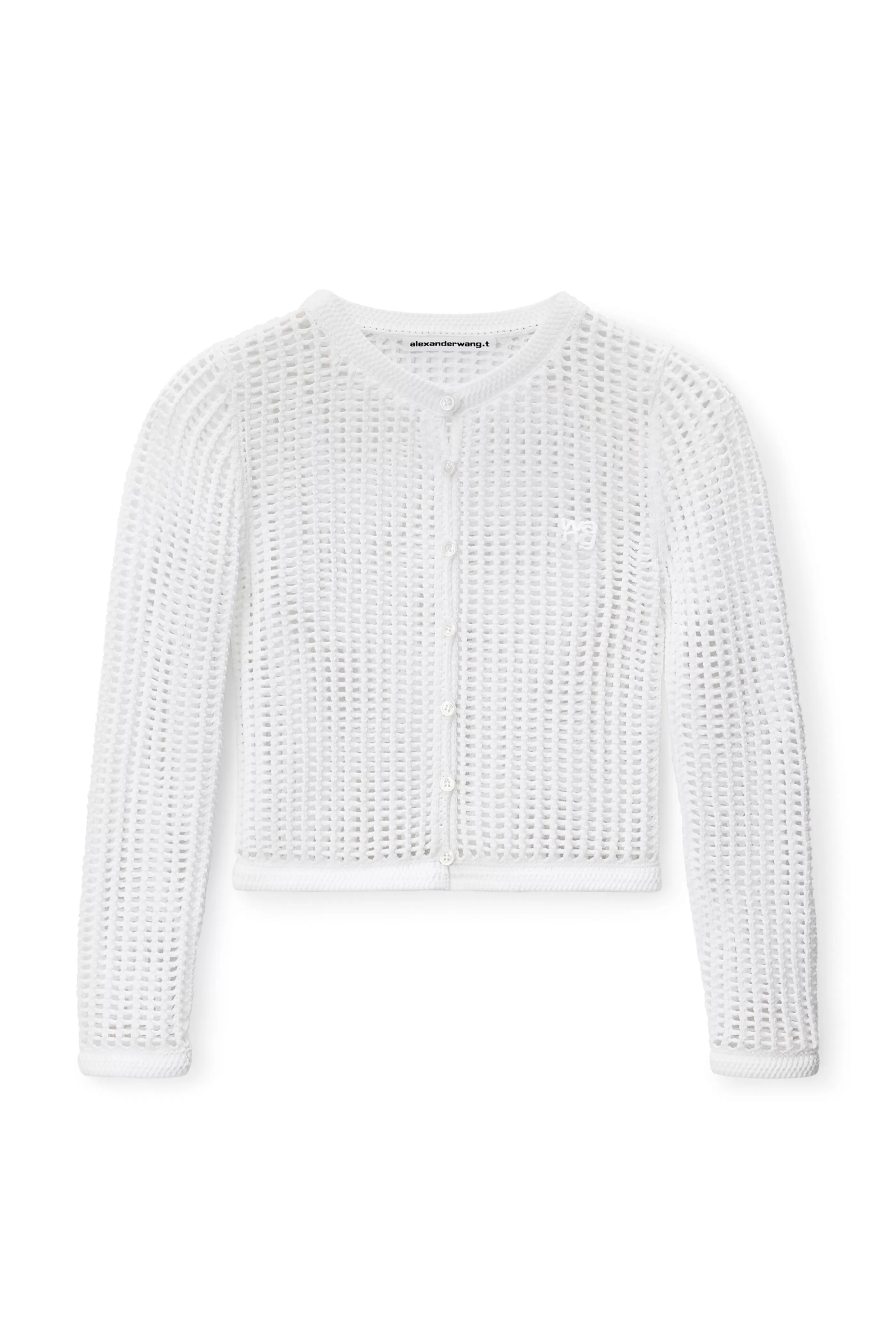 Women Alexander Wang Alexanderwang Cropped Logo Cardigan