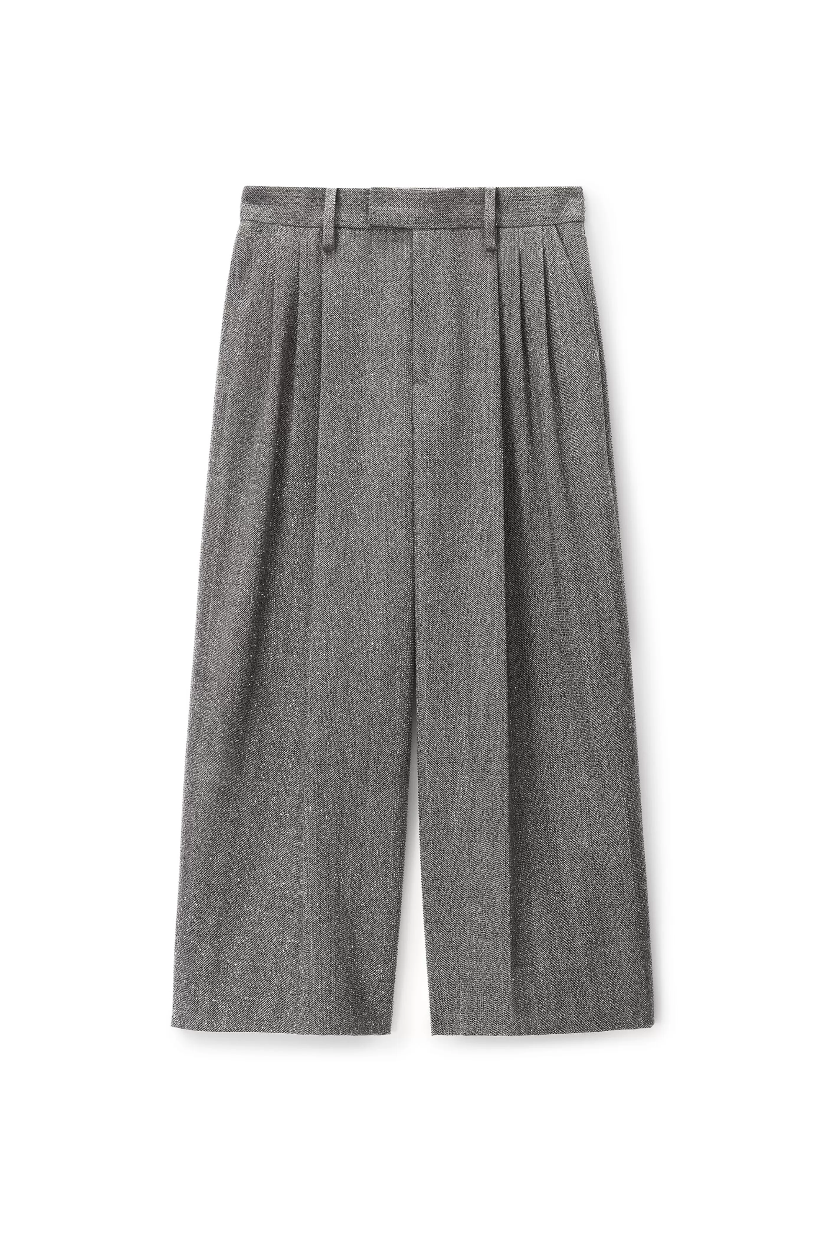 Women Alexander Wang Alexanderwang Cropped Low Rise Trouser In Herringbone