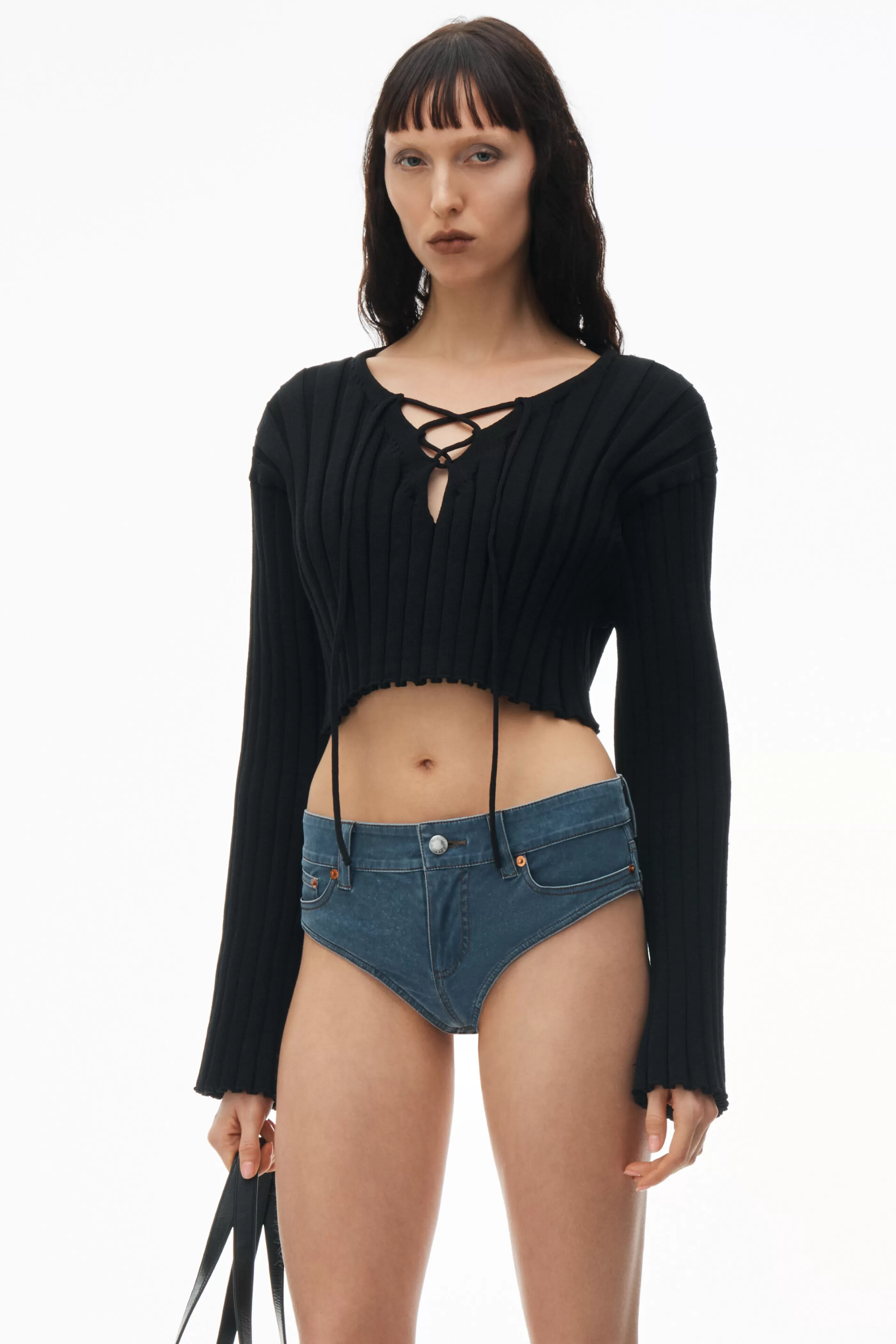 Women Alexander Wang Alexanderwang Cropped Pullover With Dropped Shoulder