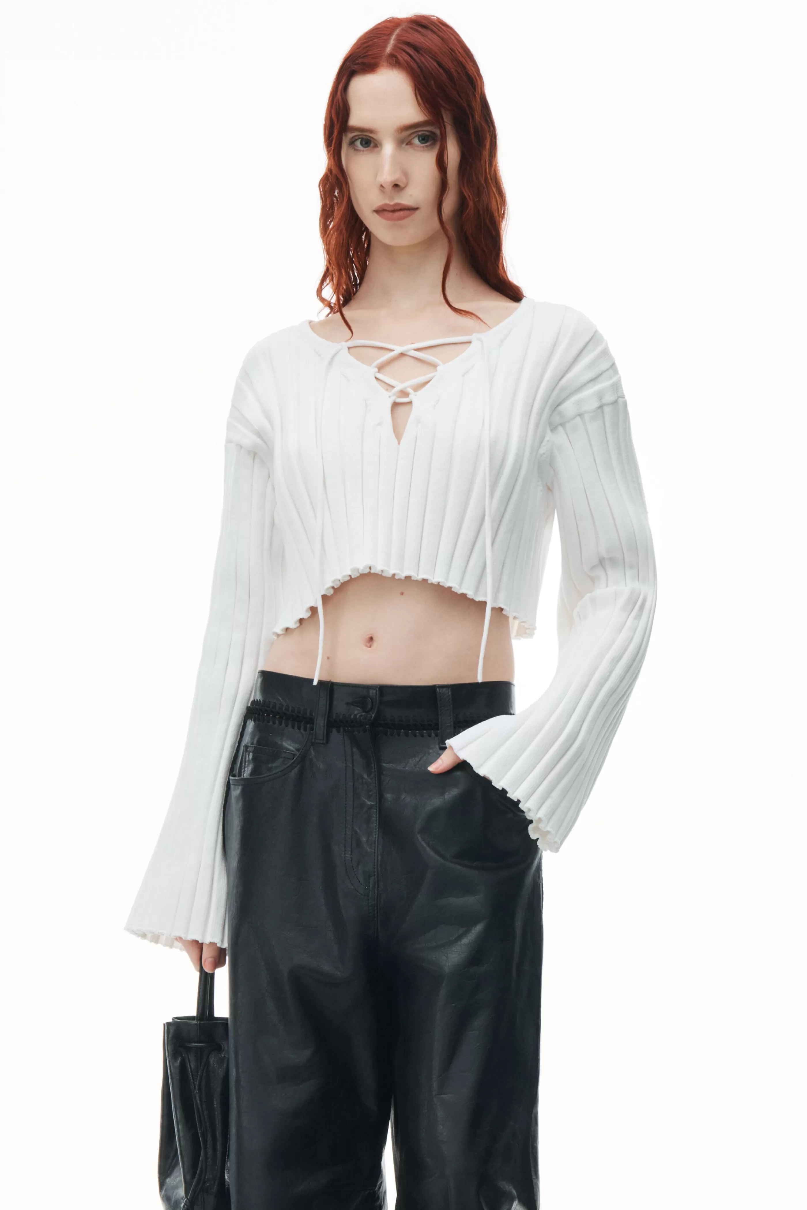 Women Alexander Wang Alexanderwang Cropped Pullover With Dropped Shoulder