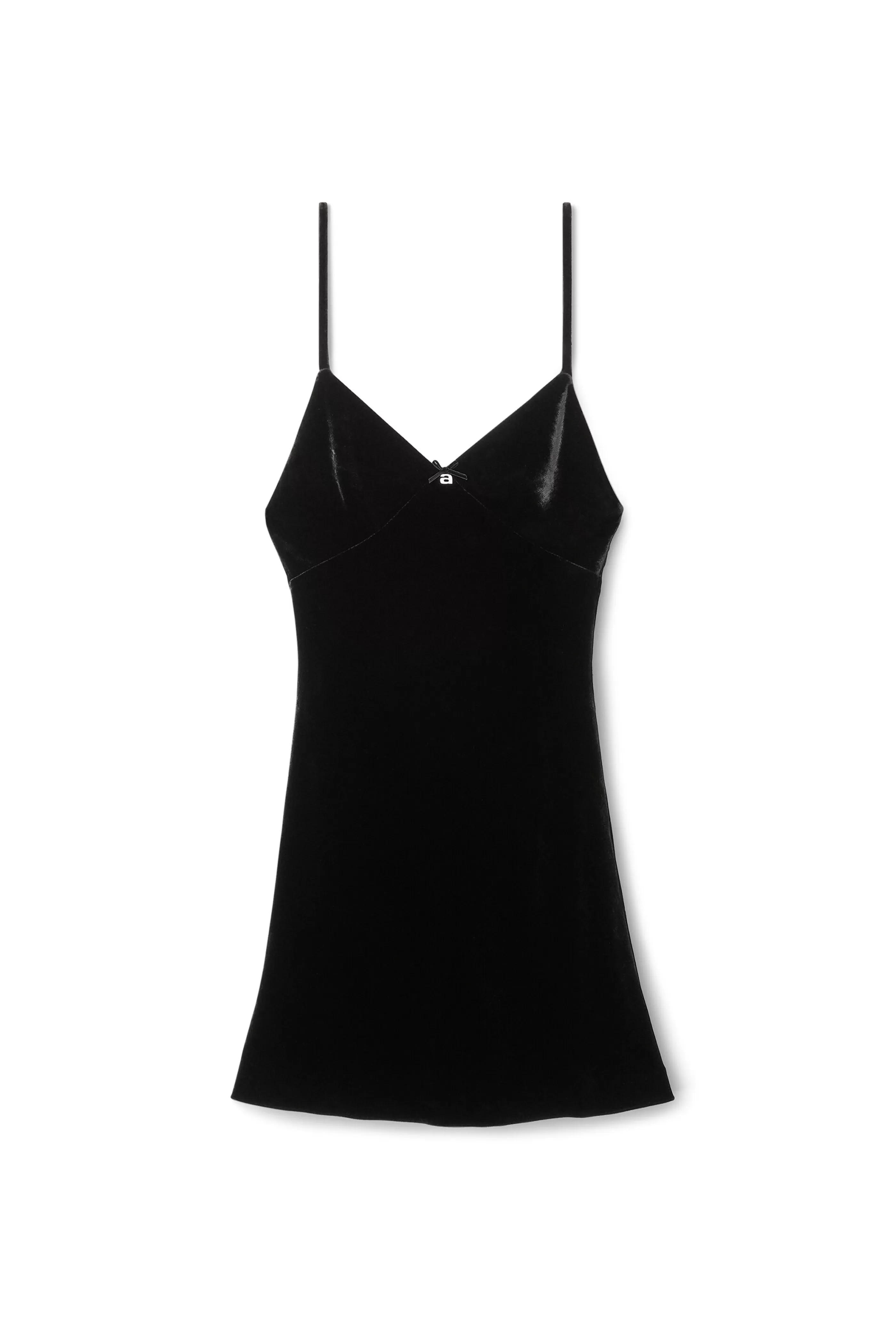 Women Alexander Wang Alexanderwang Crystal Charm Slip Dress In Plush Velvet