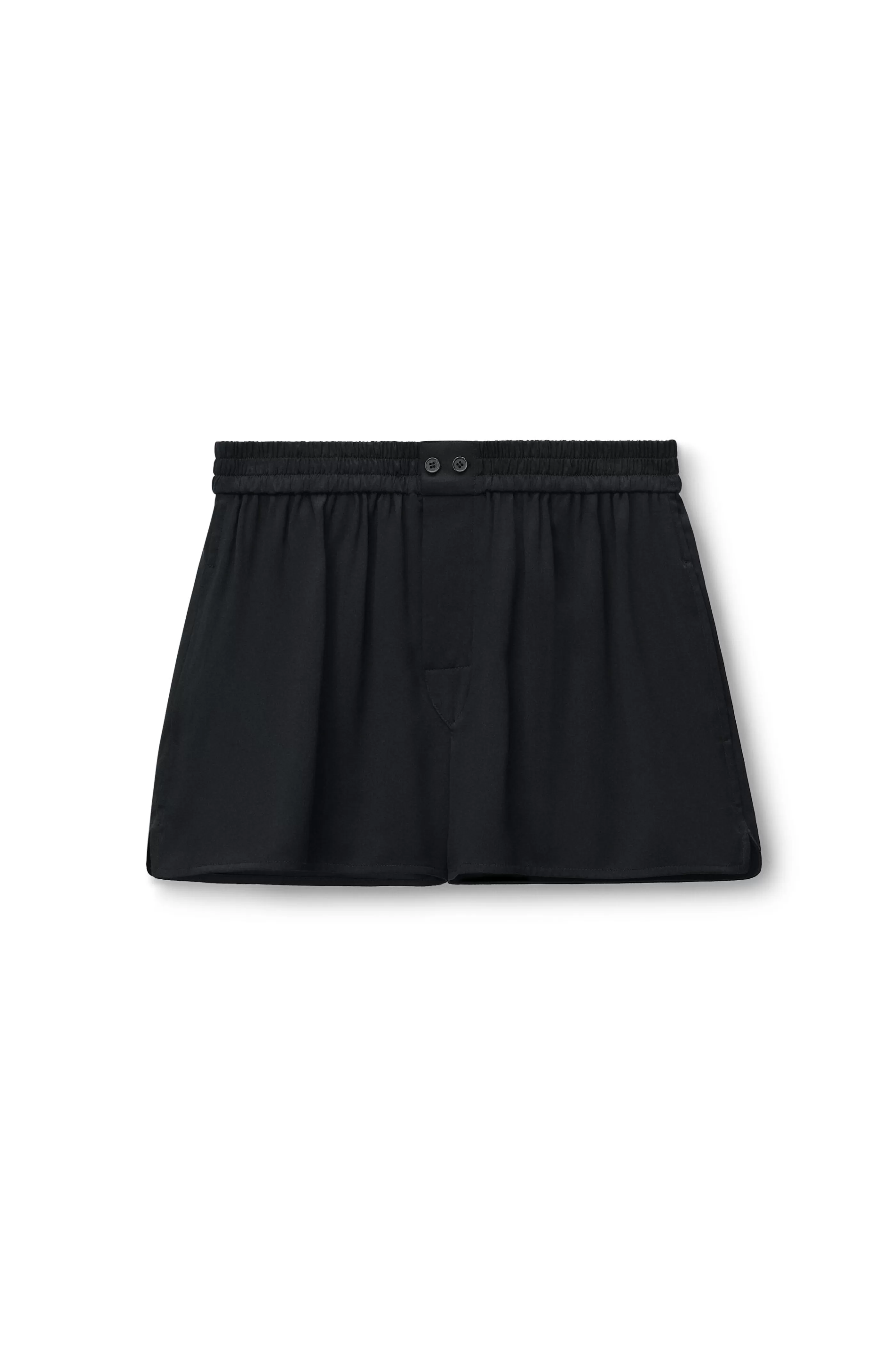 Women Alexander Wang Alexanderwang Cutout Logo Boxer-Style Short In Silk