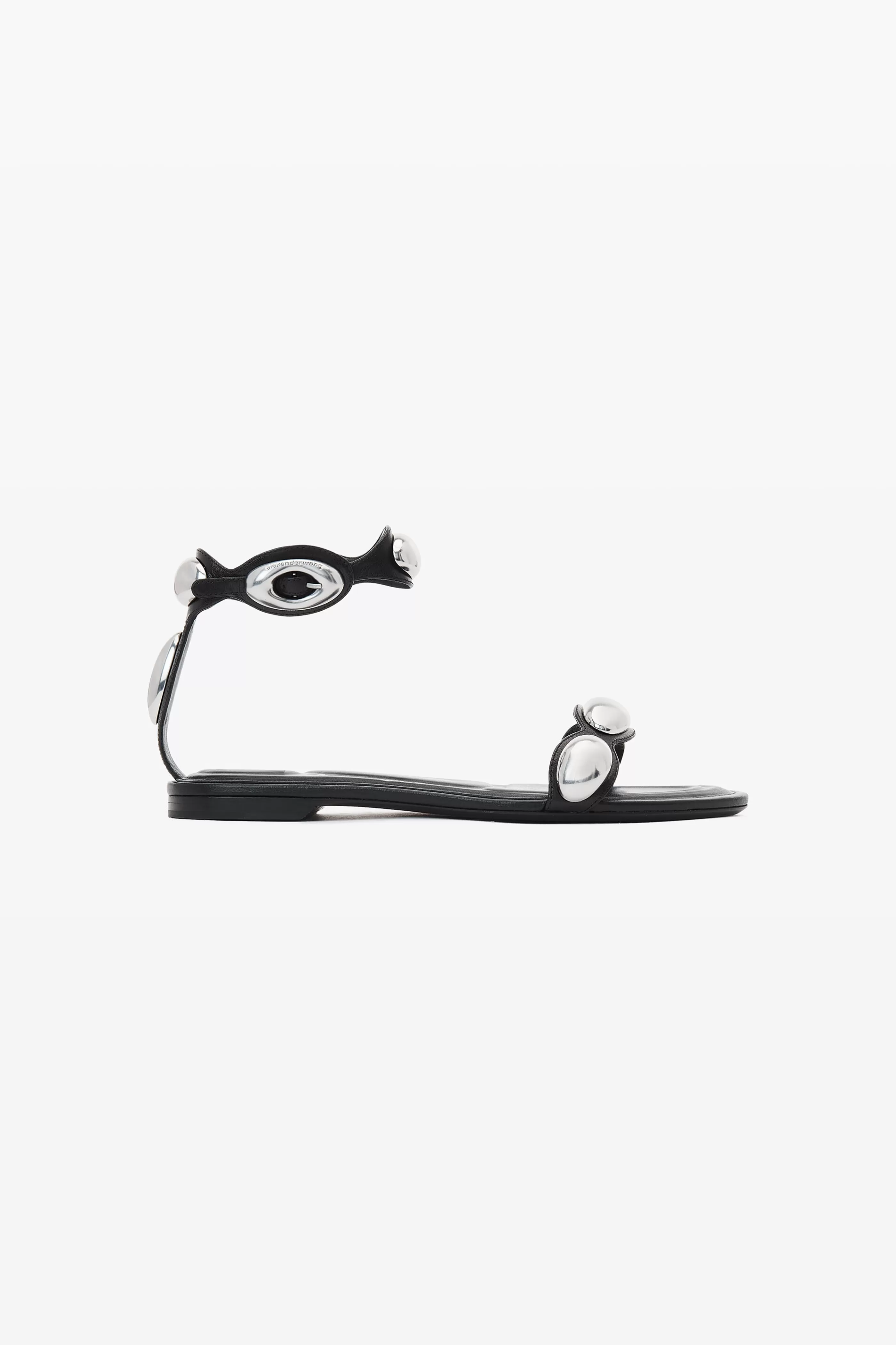 Women Alexander Wang Alexanderwang Dome Goatskin Leather Flat Sandal