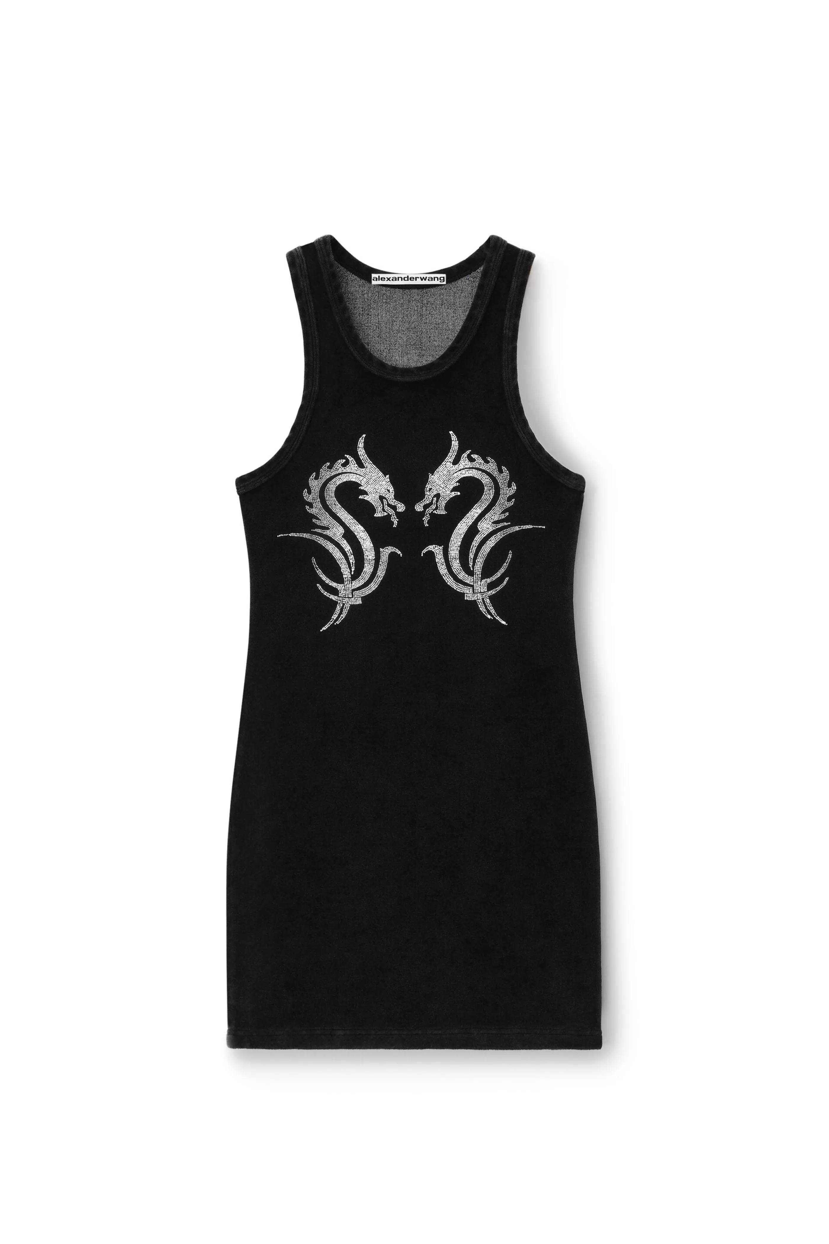 Women Alexander Wang Alexanderwang DRAGON CRYSTAL HOTFIX TANK MINIDRESS