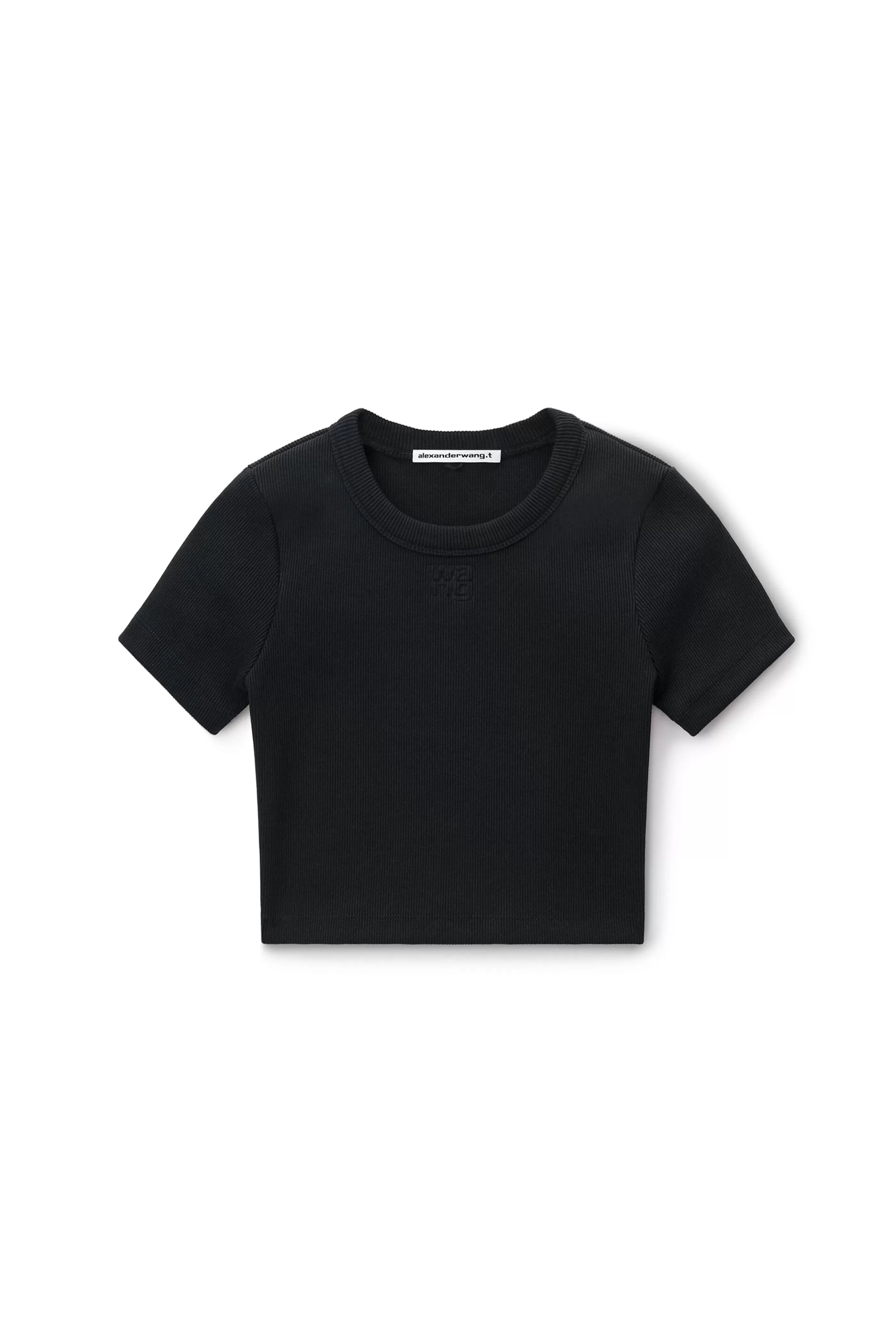 Women Alexander Wang Alexanderwang EMBOSSED LOGO CROPPED TOP