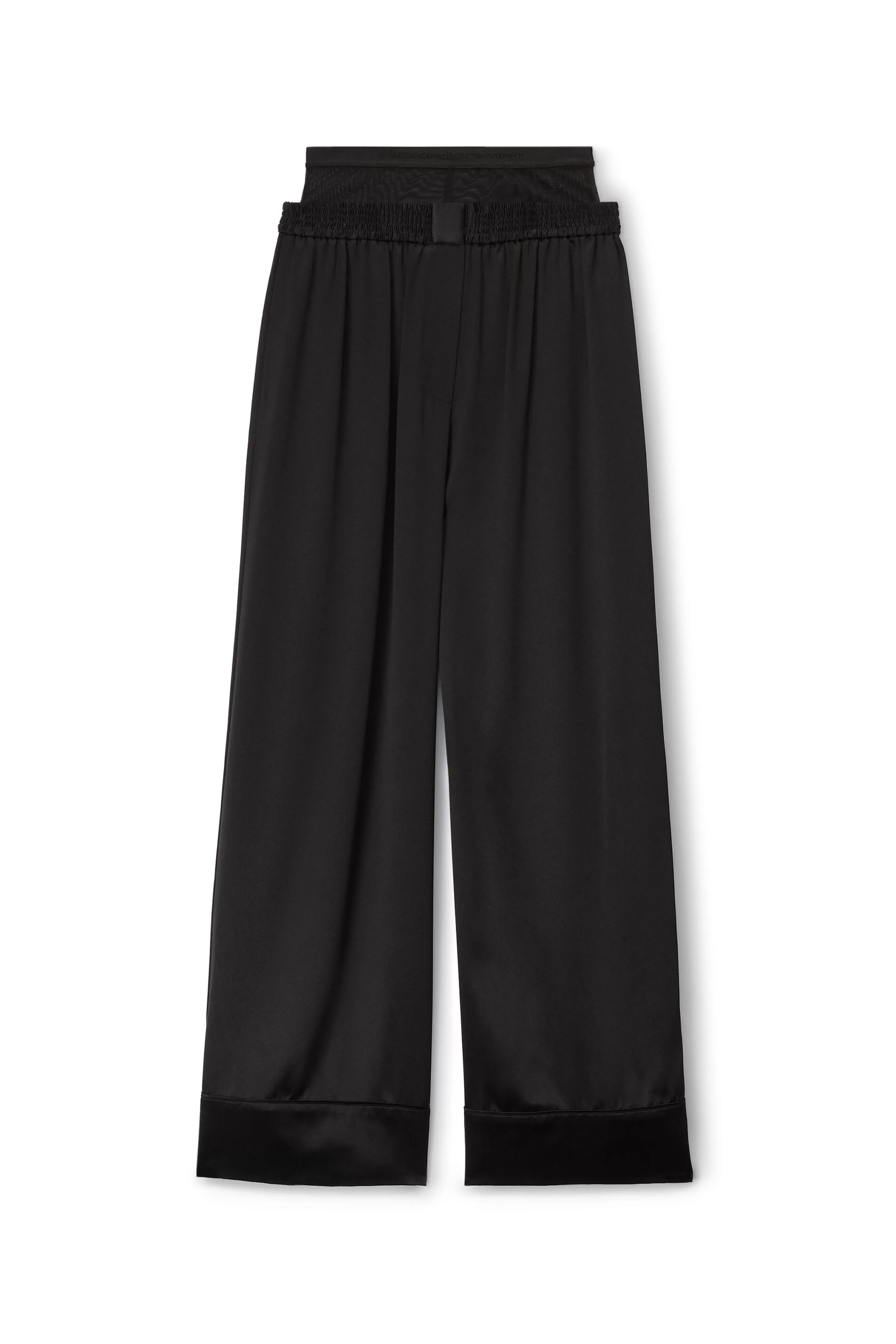 Women Alexander Wang Alexanderwang LAYERED BOXER PANT IN SILK CHARMEUSE