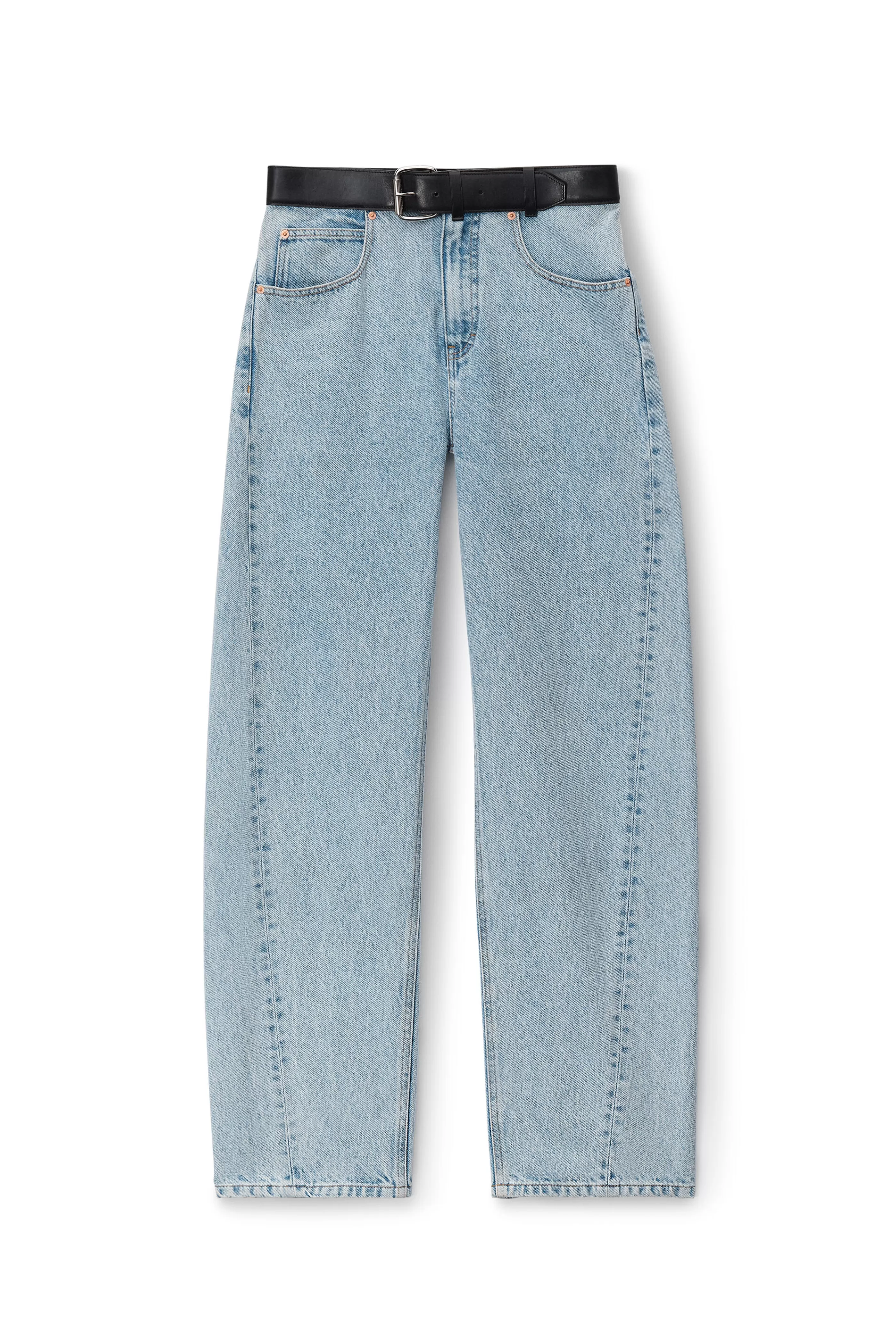 Women Alexander Wang Alexanderwang Leather Belted Balloon Jeans