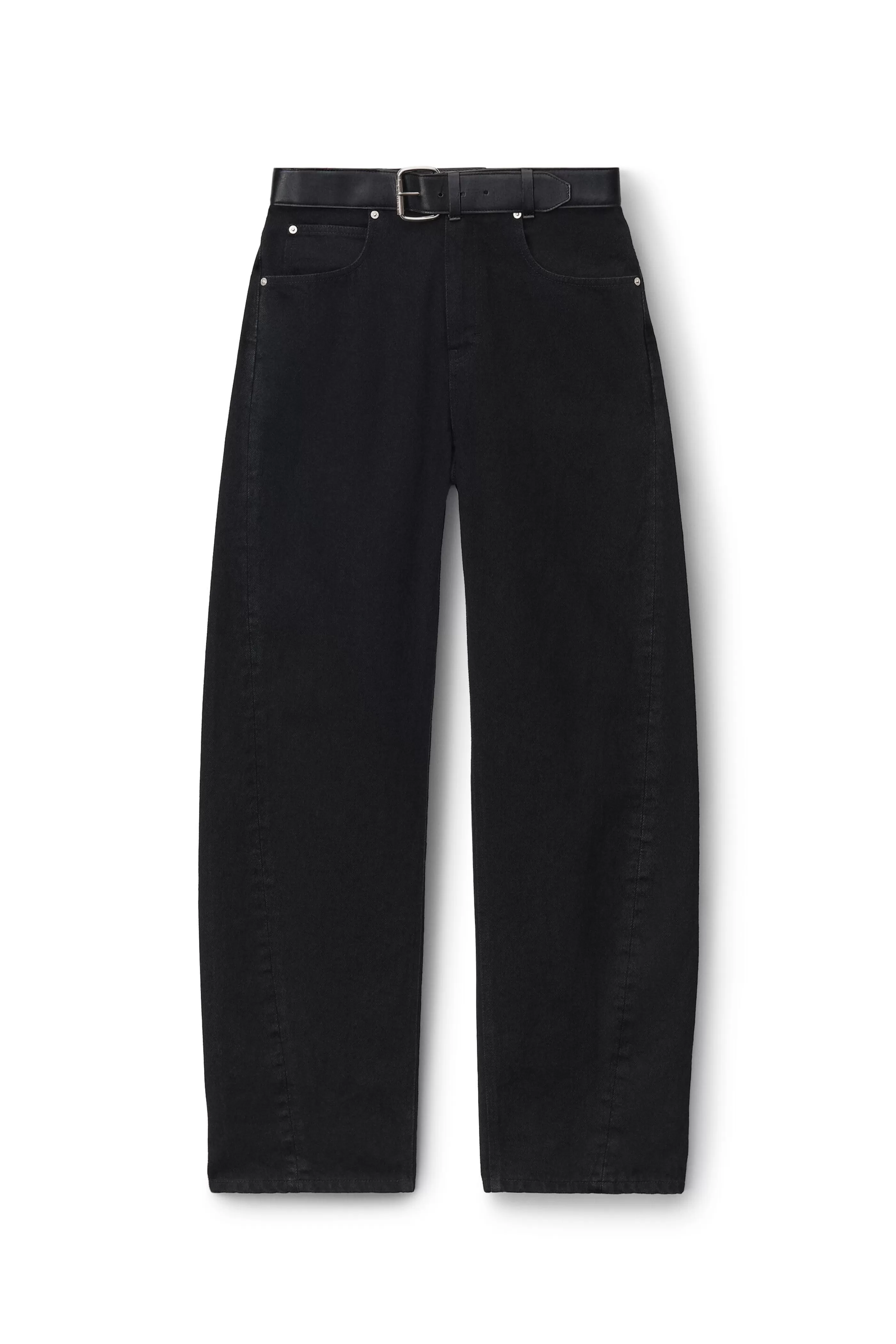 Women Alexander Wang Alexanderwang Leather Belted Balloon Jeans