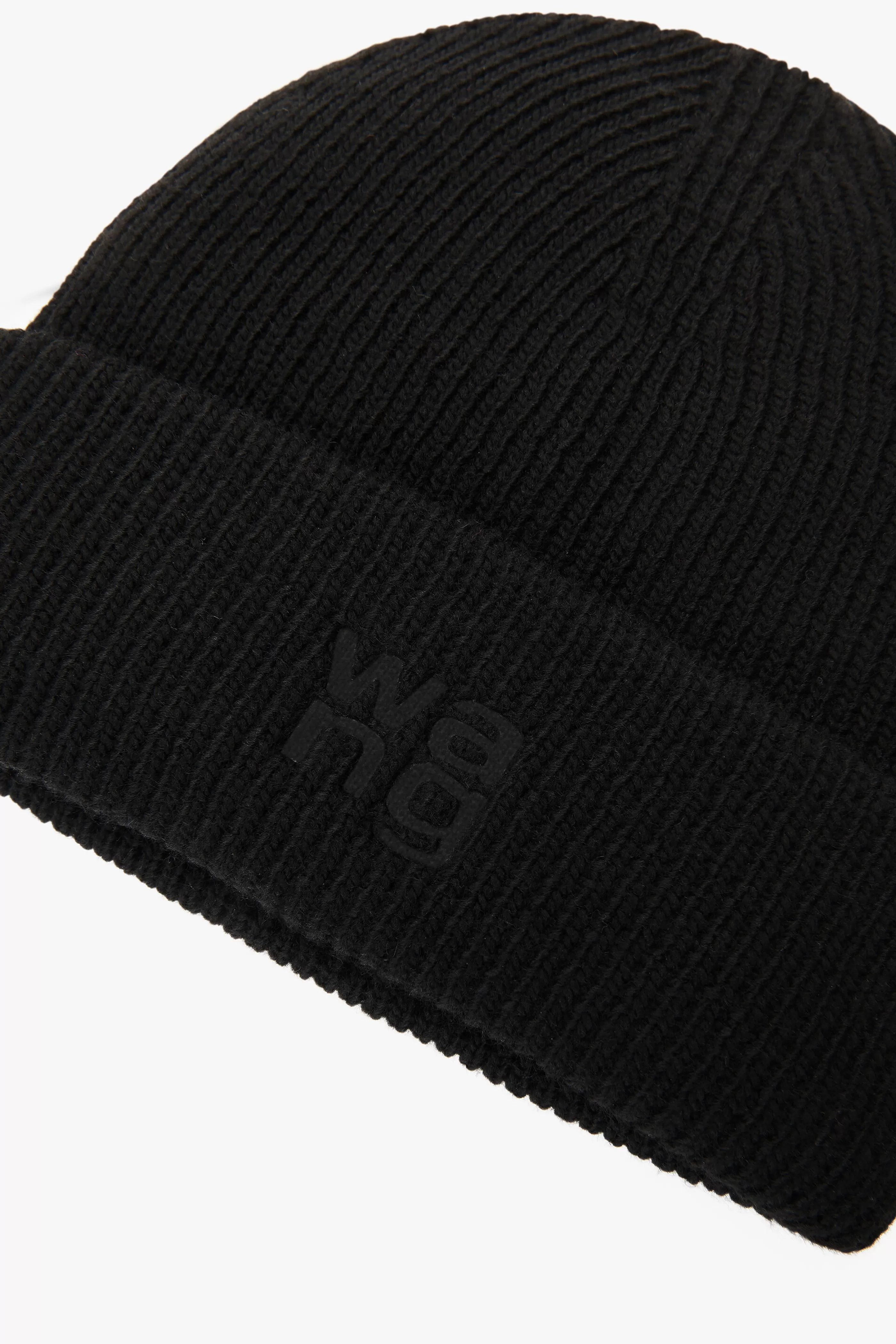 Women Alexander Wang Alexanderwang Logo Beanie In Compact Deboss