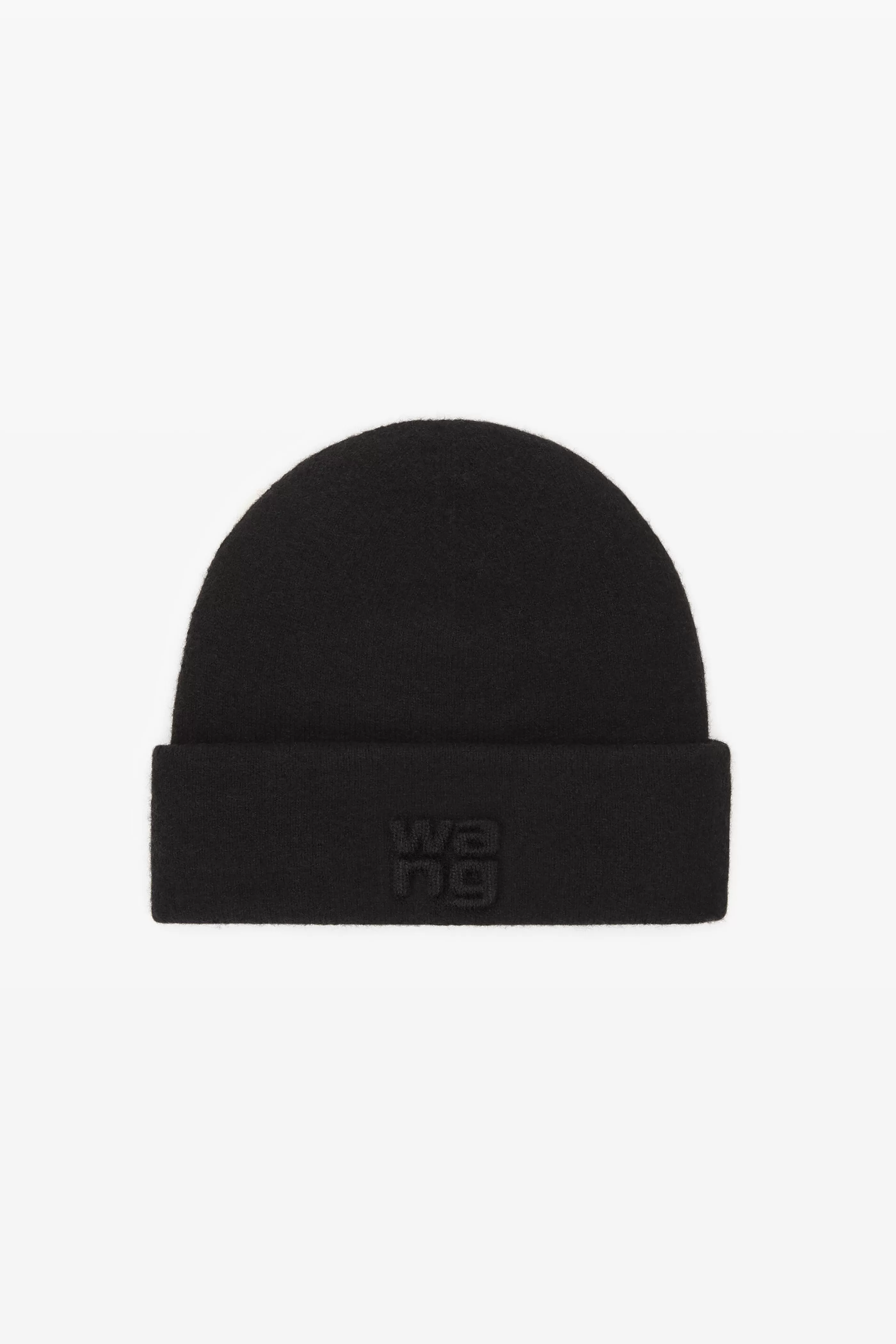 Women Alexander Wang Alexanderwang Logo Beanie In Soft Stretch Wool