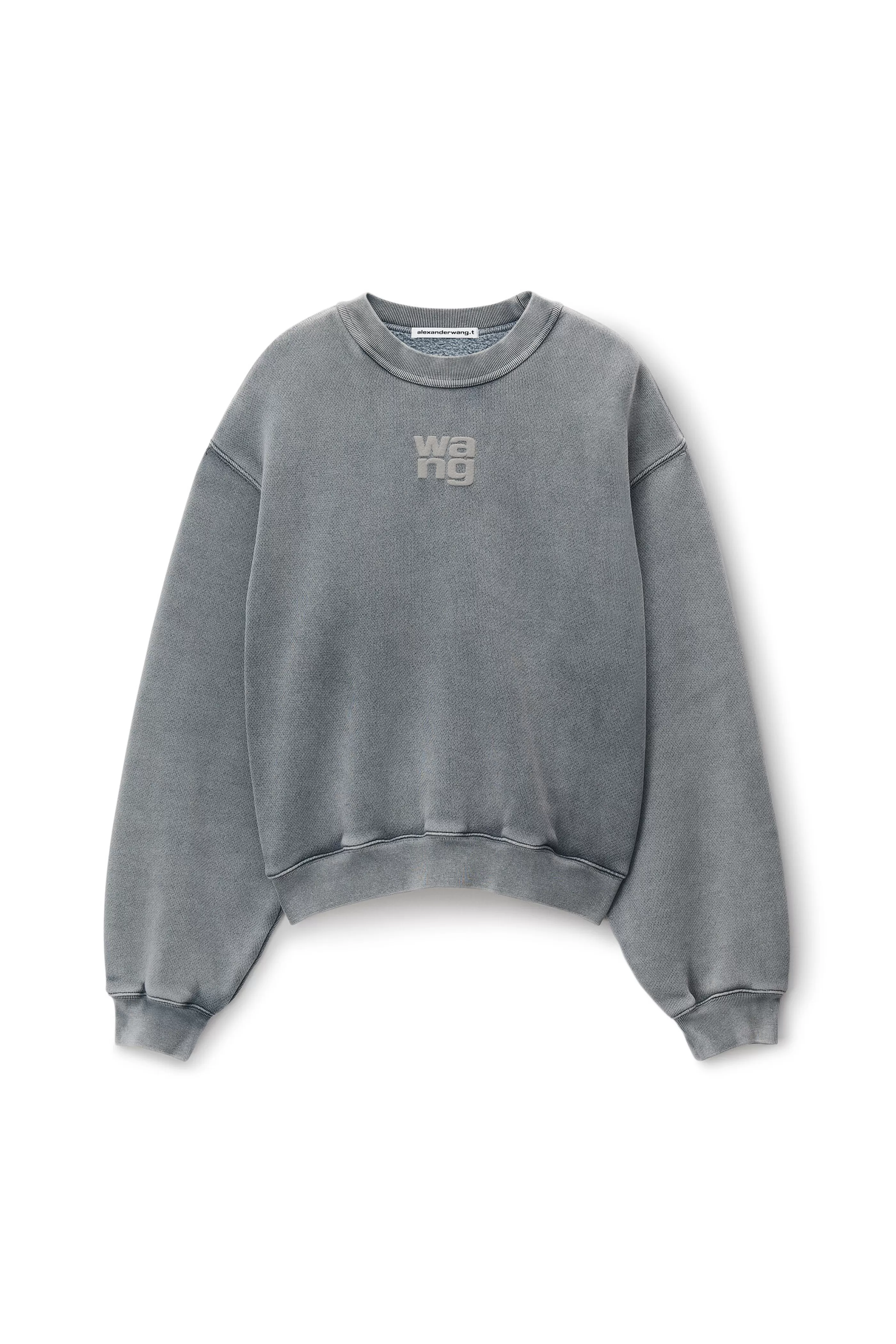 Women Alexander Wang Alexanderwang Logo Crewneck Sweatshirt In Structured Terry