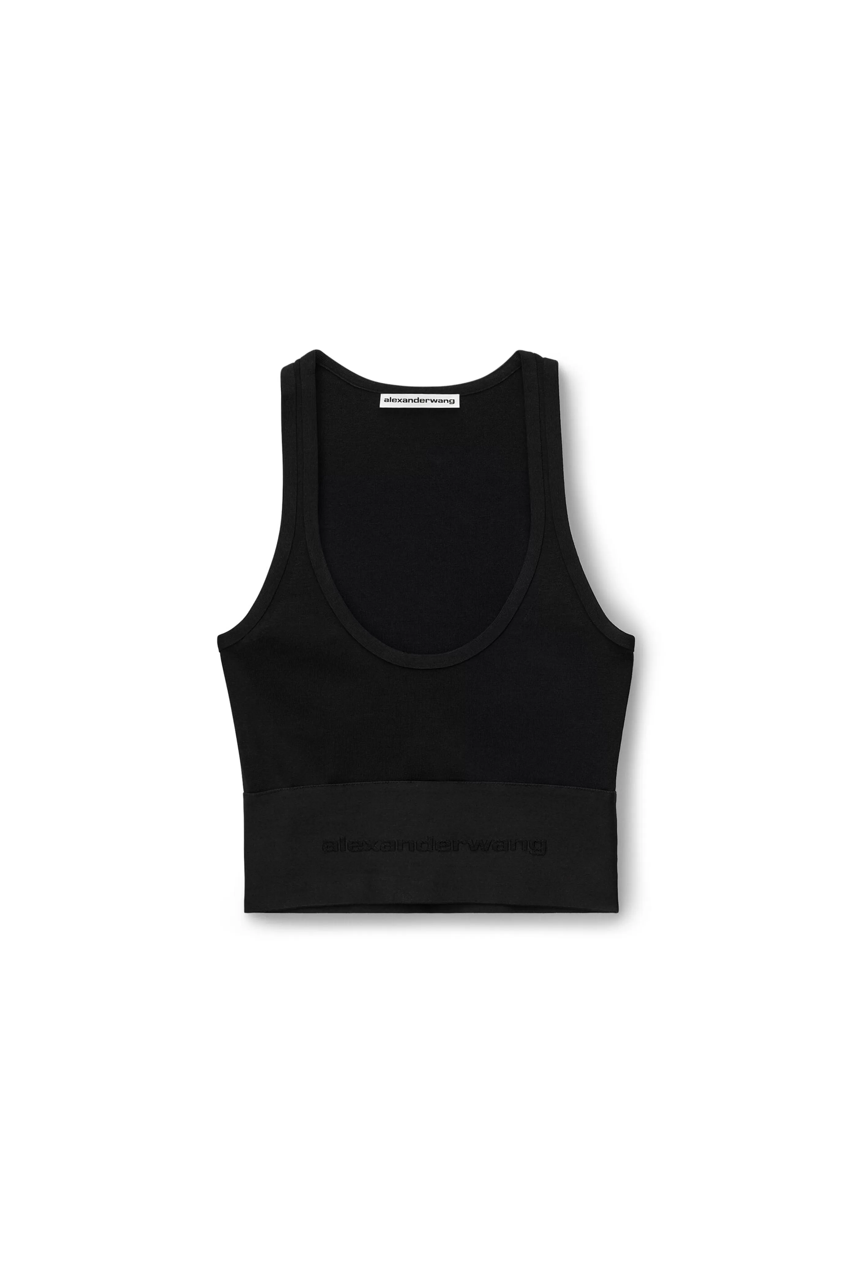 Women Alexander Wang Alexanderwang LOGO ELASTIC SCOOPNECK BRA TOP