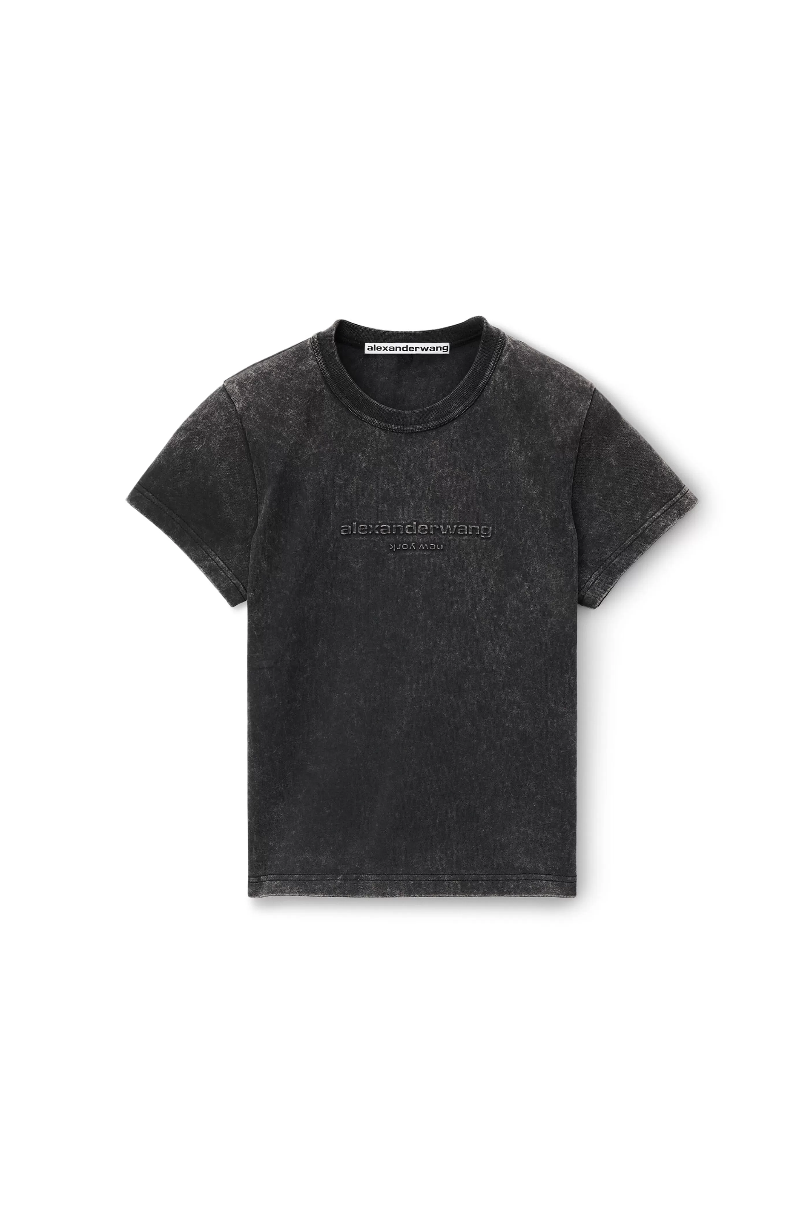 Women Alexander Wang Alexanderwang LOGO EMBOSSED ACID WASH SHRUNKEN TEE