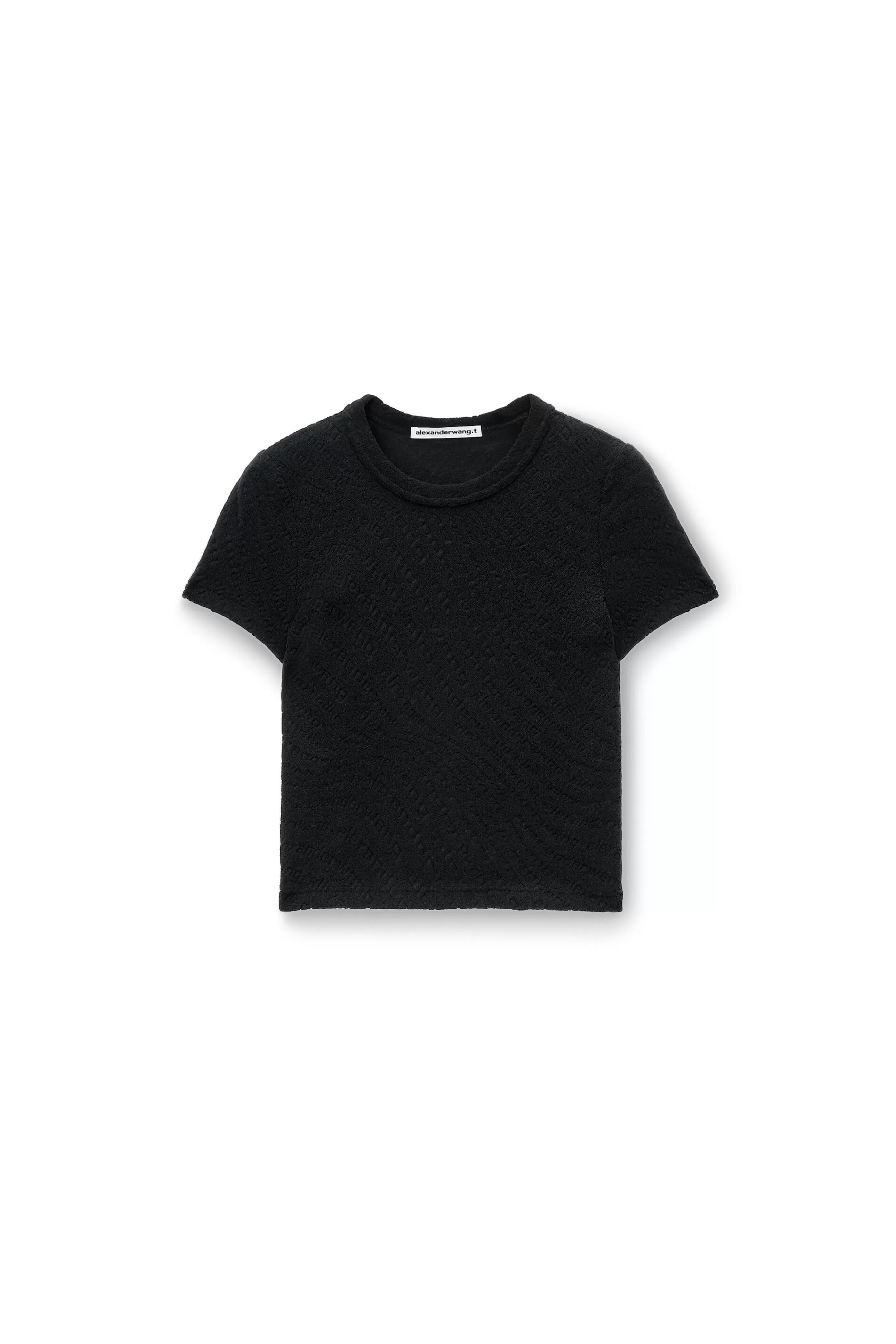 Women Alexander Wang Alexanderwang Logo Jacquard Short Sleeve Baby Tee