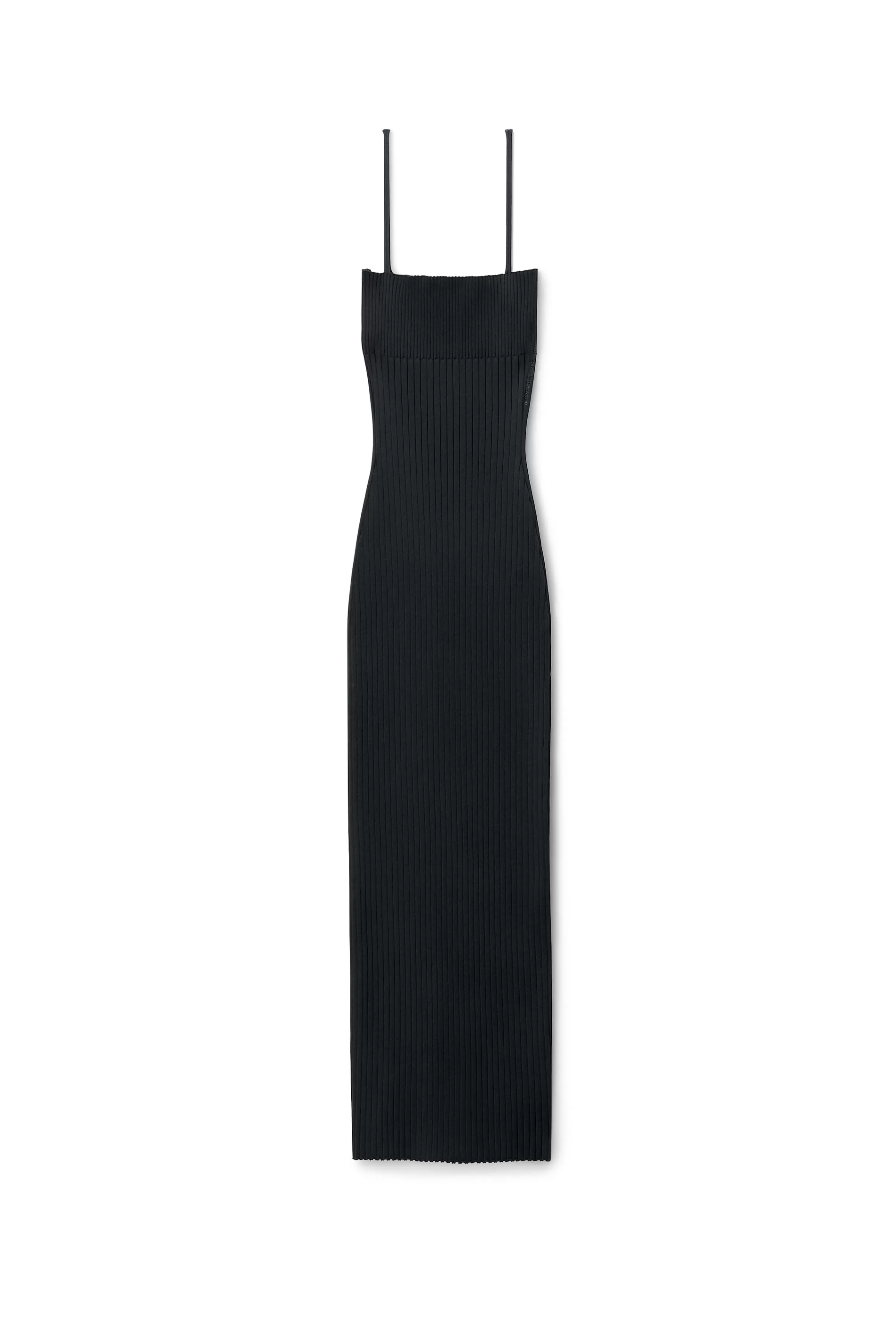 Women Alexander Wang Alexanderwang Logo Maxi Dress In Techno Rib Knit