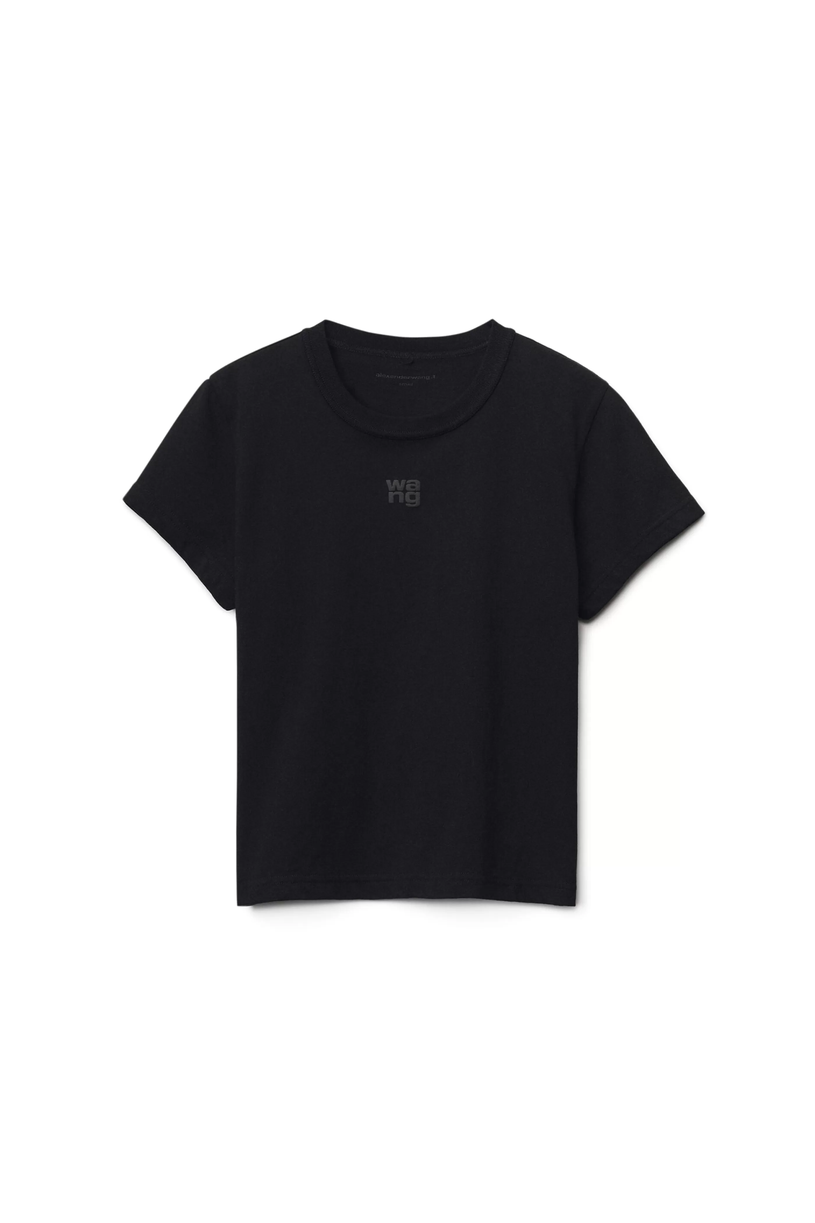 Women Alexander Wang Alexanderwang Logo Shrunken Tee In Cotton Jersey