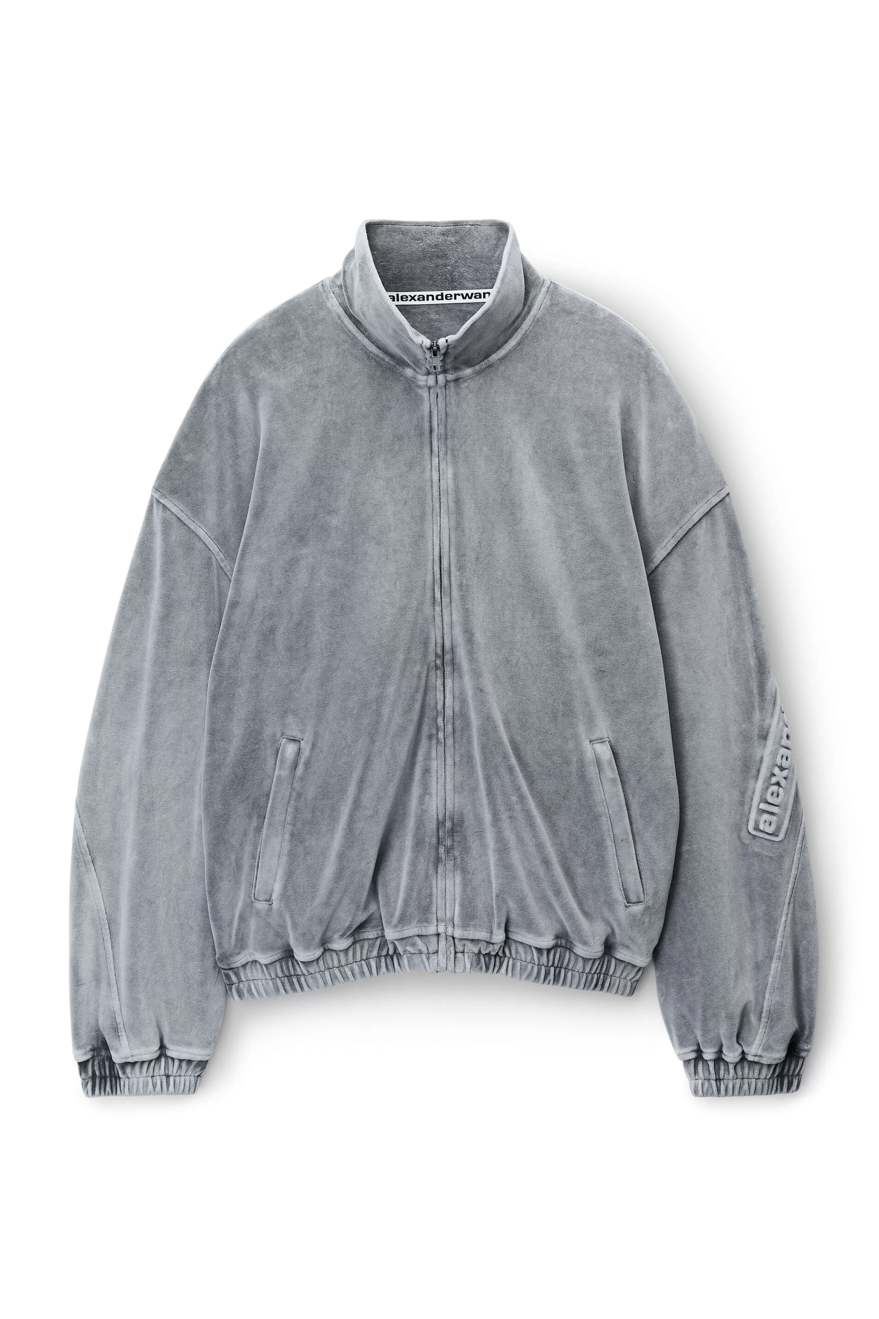 Alexander Wang Alexanderwang Logo Track Jacket In Velour