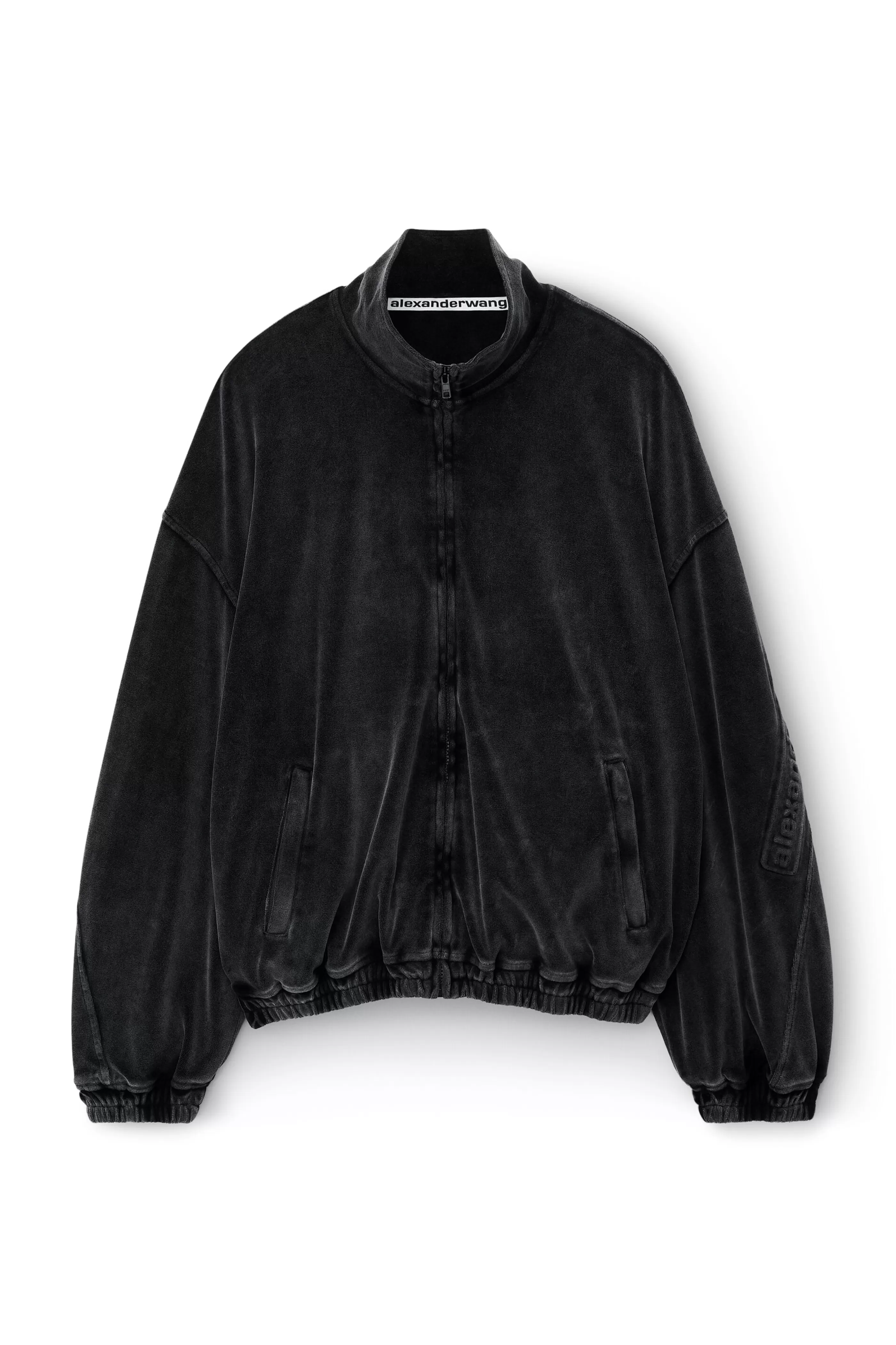 Alexander Wang Alexanderwang Logo Track Jacket In Velour